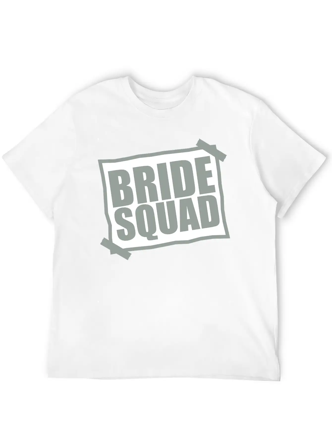 Bride Squad Note Slip Pasted Wedding Marry Engaged Basic Graphic T-Shirt – Daily Comfort In Soft Cotton