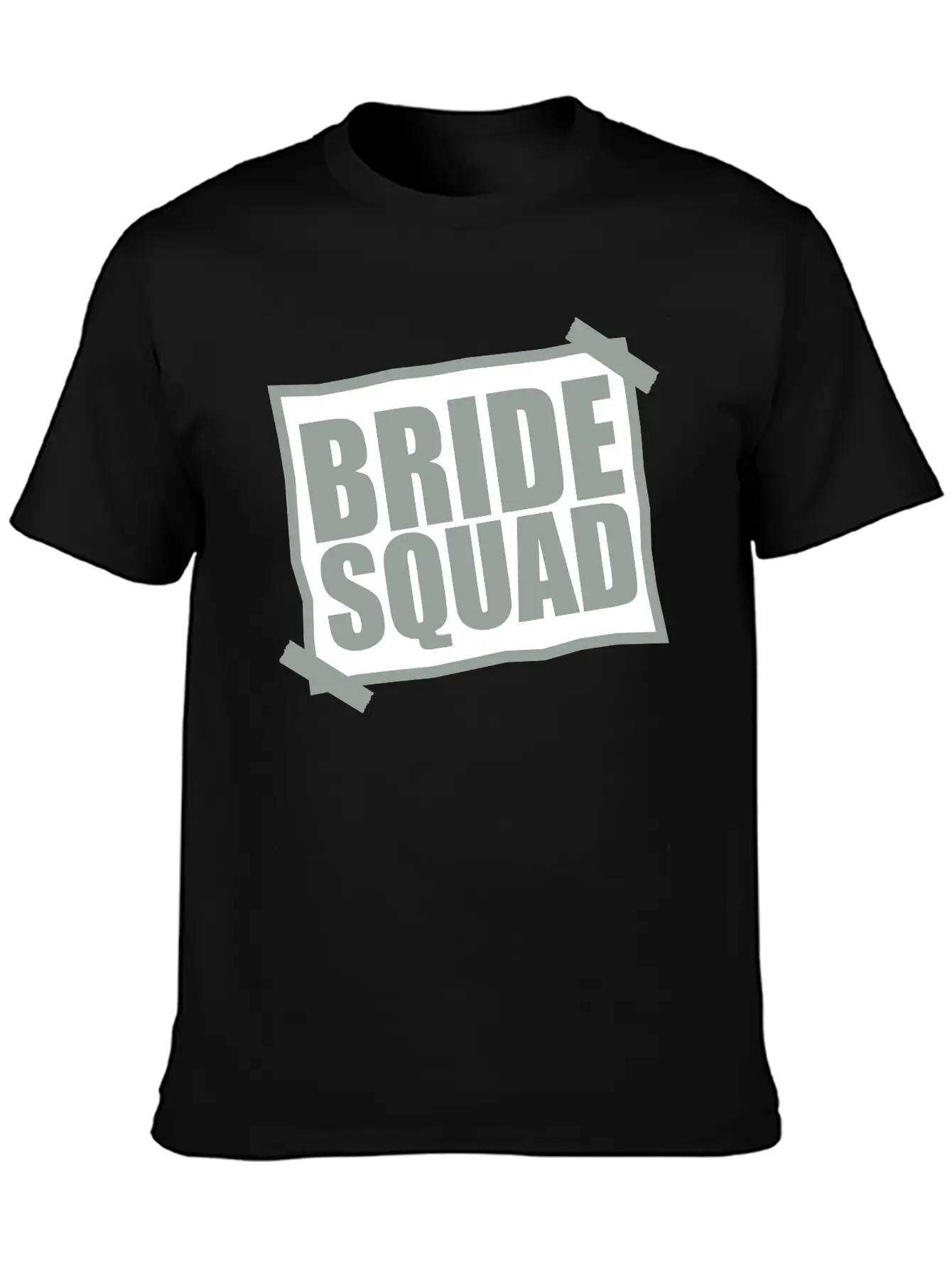 Bride Squad Note Slip Pasted Wedding Marry Engaged Basic Graphic T-Shirt – Daily Comfort In Soft Cotton