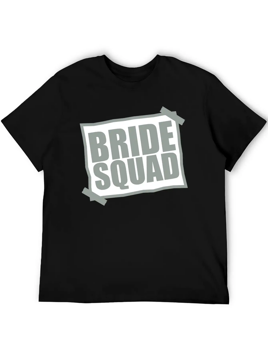 Bride Squad Note Slip Pasted Wedding Marry Engaged Basic Graphic T-Shirt – Daily Comfort In Soft Cotton