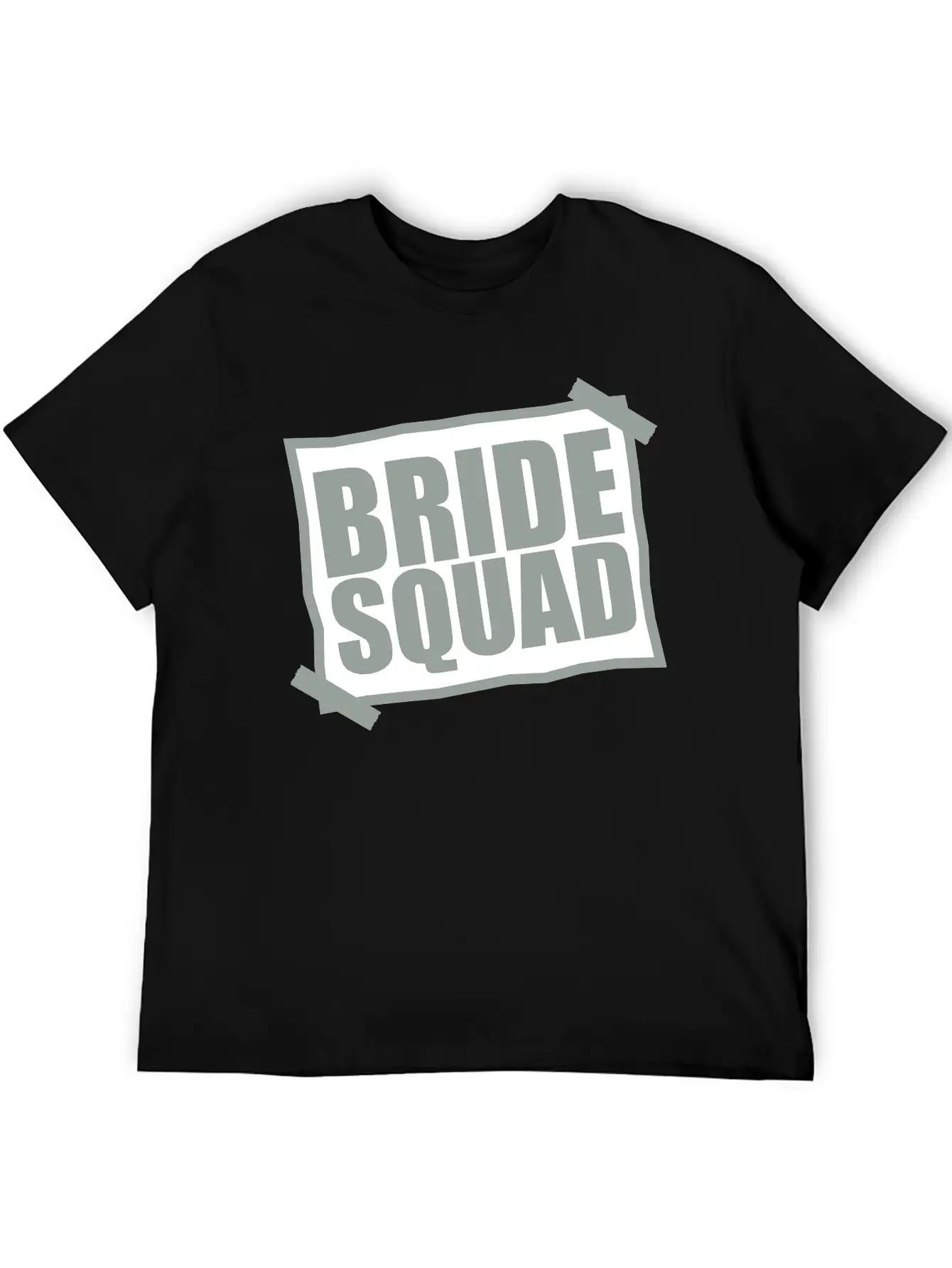 Bride Squad Note Slip Pasted Wedding Marry Engaged Basic Graphic T-Shirt – Daily Comfort In Soft Cotton