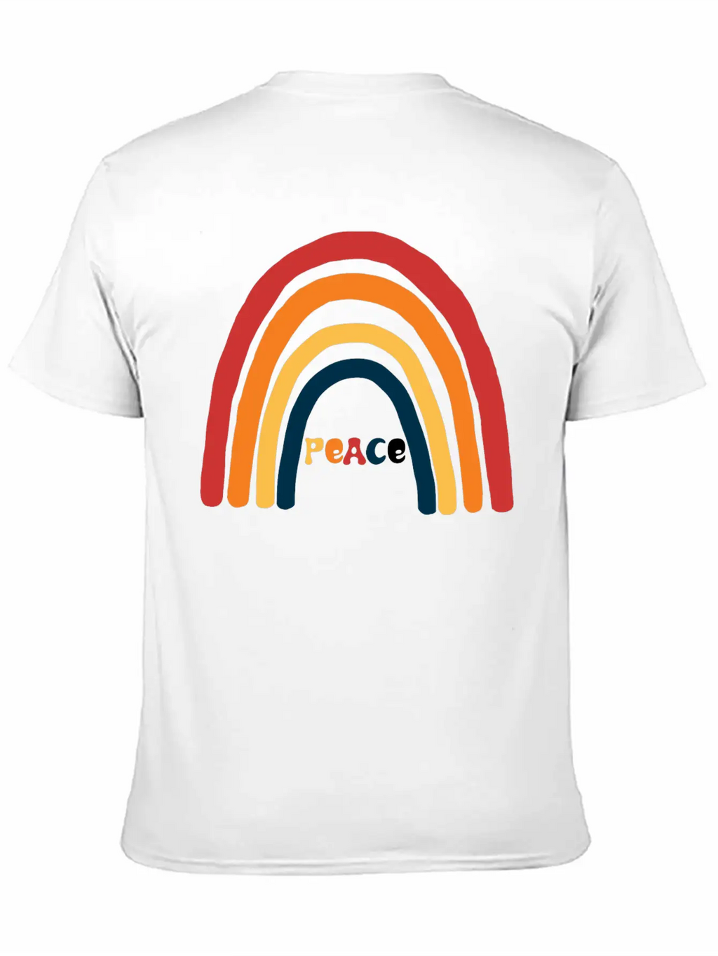 Bright Rainbow Peace Classic Cotton Tee – Unisex Comfort For Any Season
