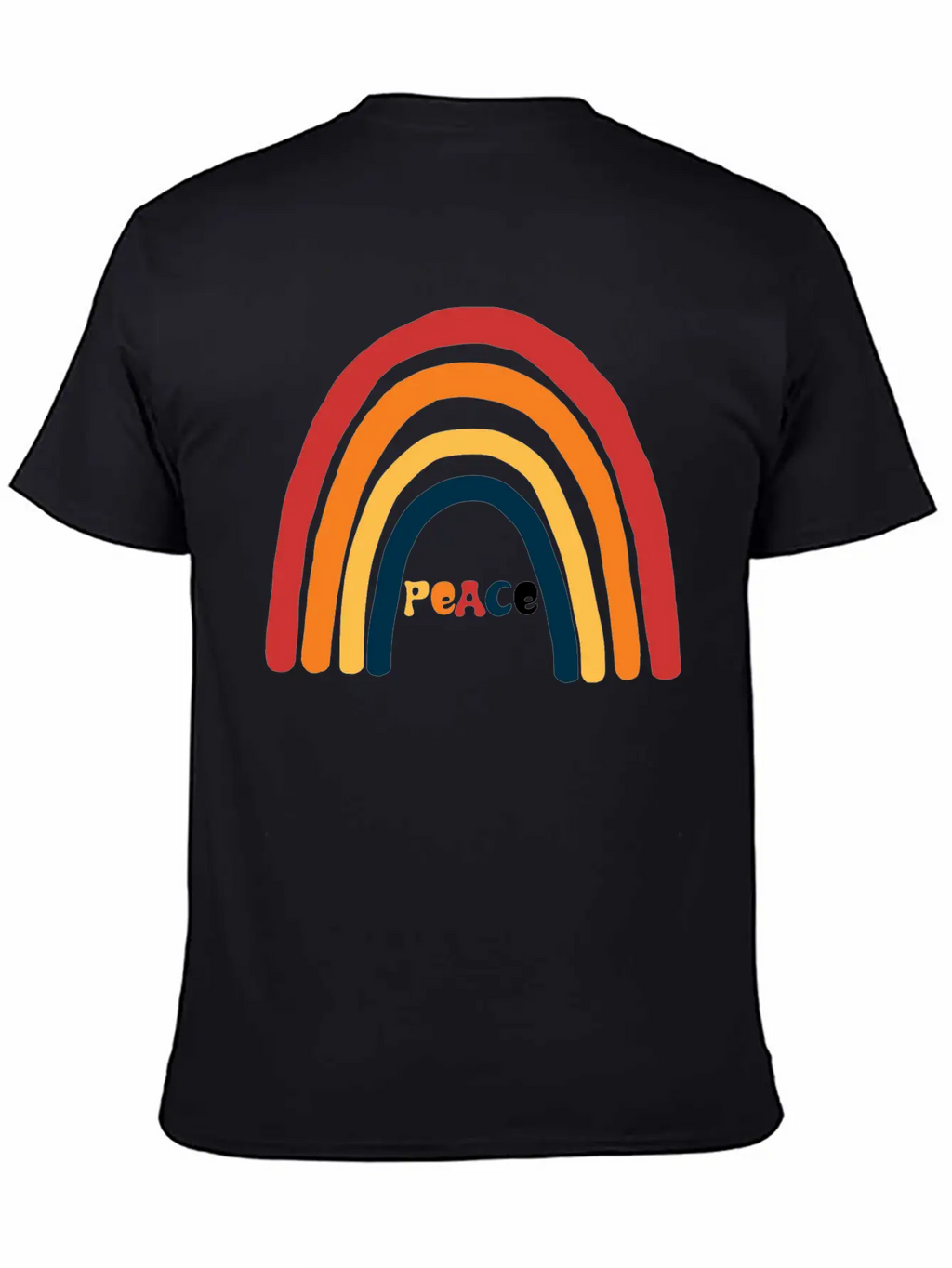 Bright Rainbow Peace Classic Cotton Tee – Unisex Comfort For Any Season