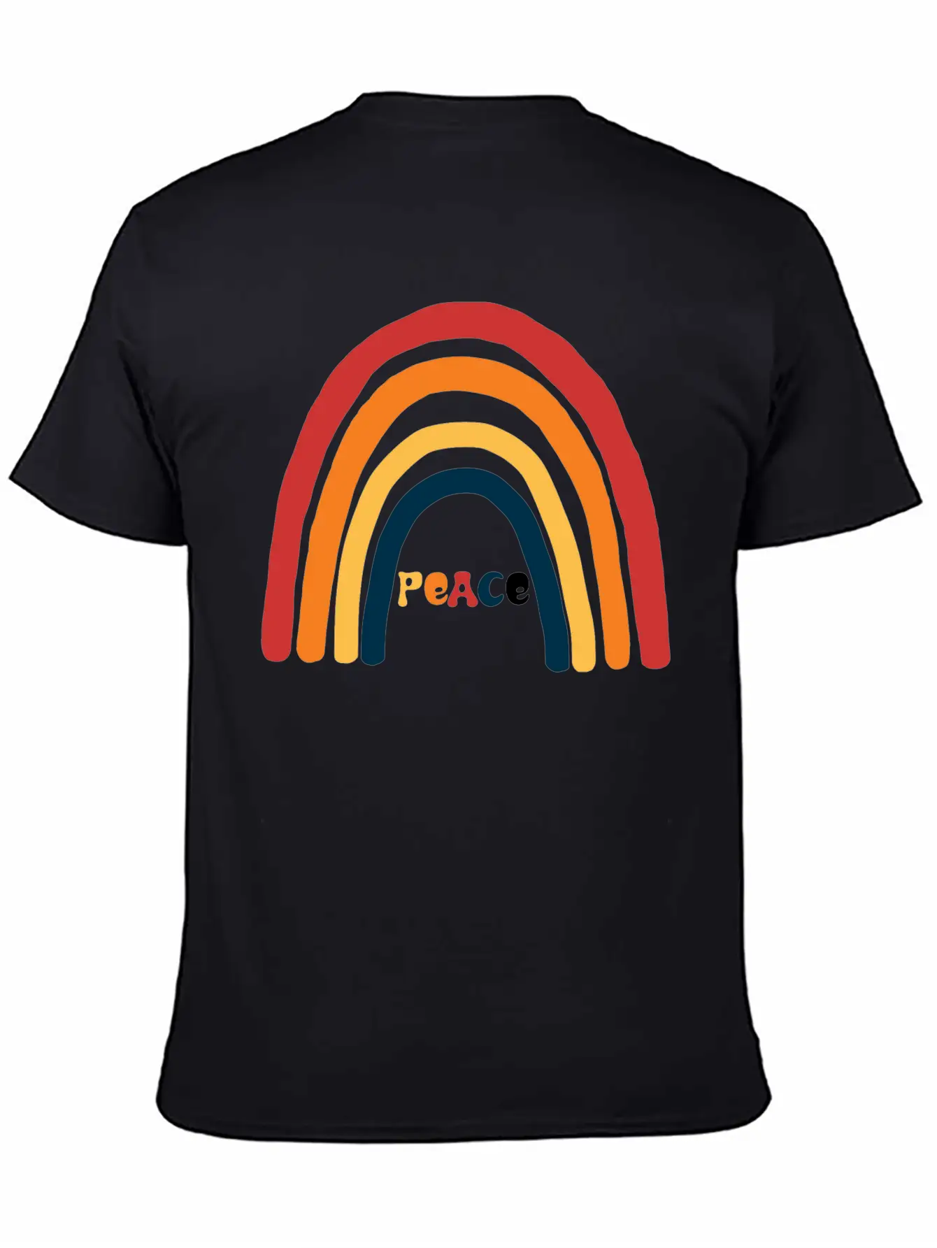 Bright Rainbow Peace Classic Cotton Tee – Unisex Comfort For Any Season