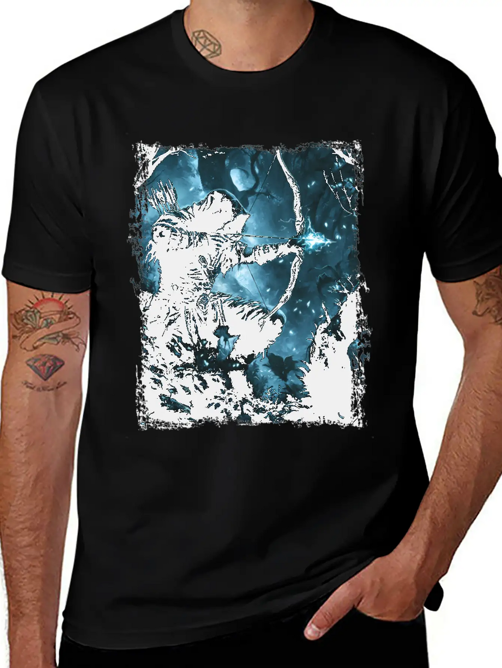 Bright Shadow Forest Archer Stylish Everyday T-Shirt – Unisex Basic Cotton Tee