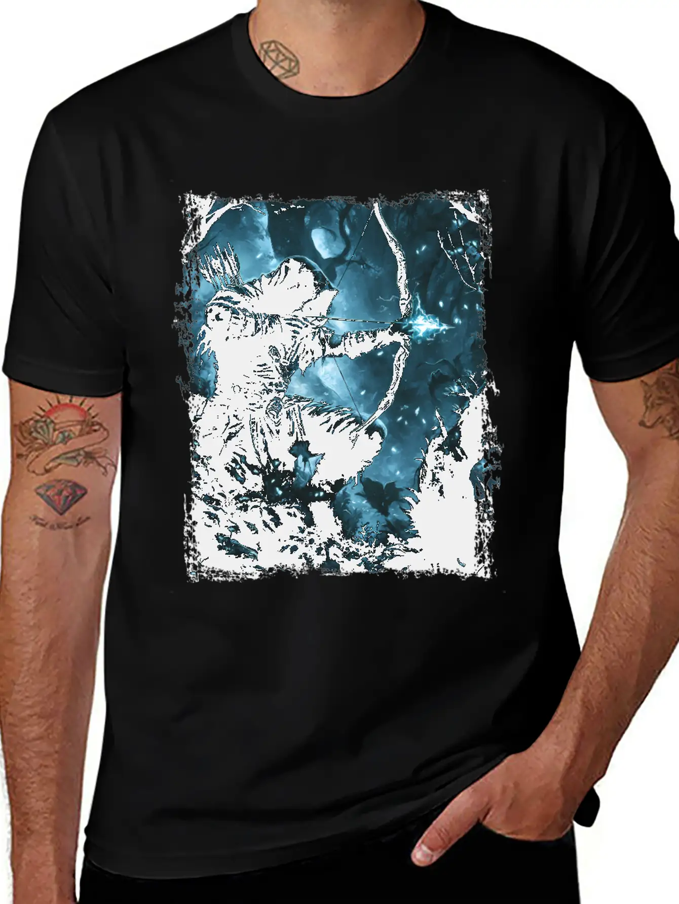 Bright Shadow Forest Archer Stylish Everyday T-Shirt – Unisex Basic Cotton Tee