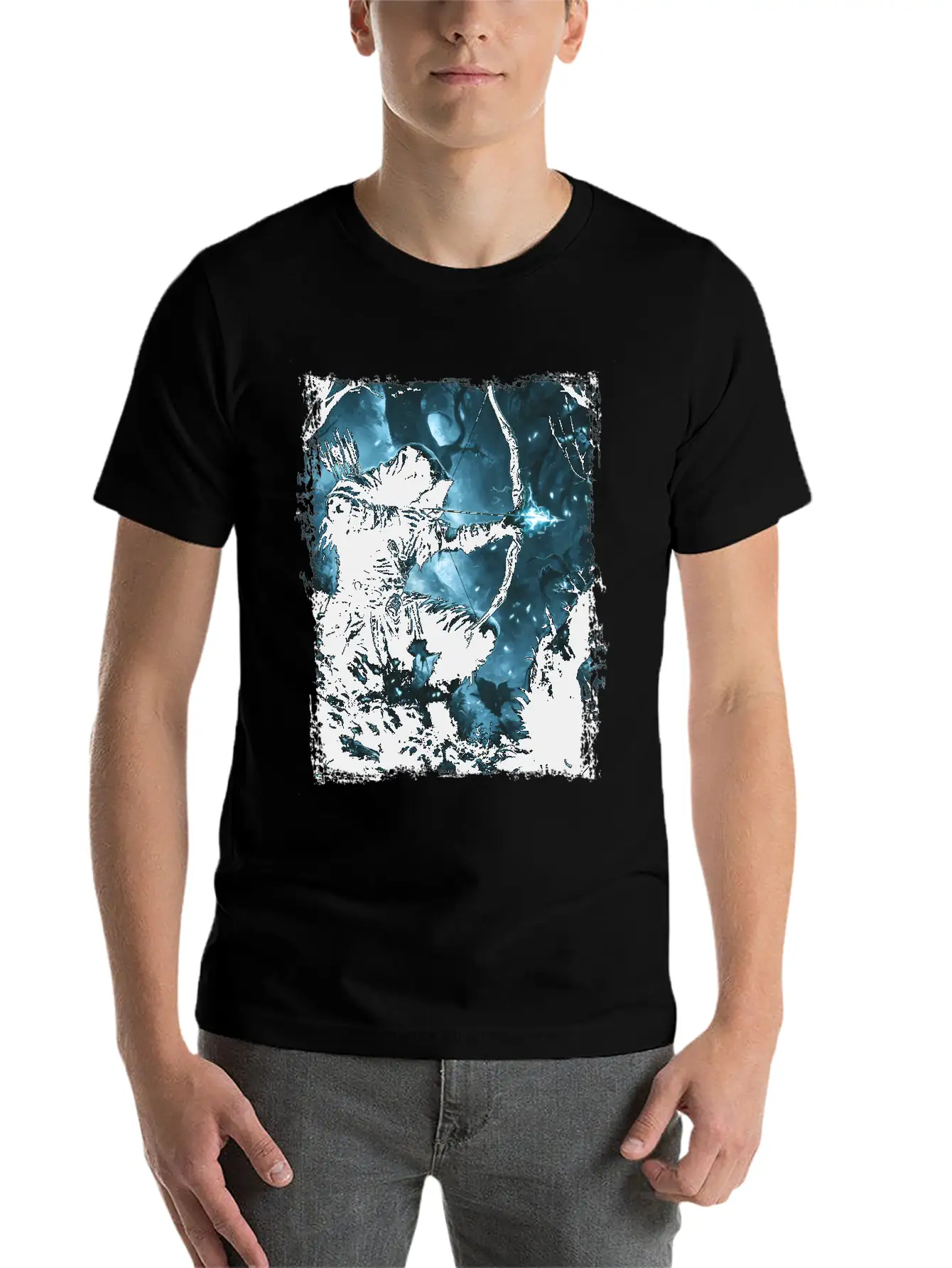 Bright Shadow Forest Archer Stylish Everyday T-Shirt – Unisex Basic Cotton Tee