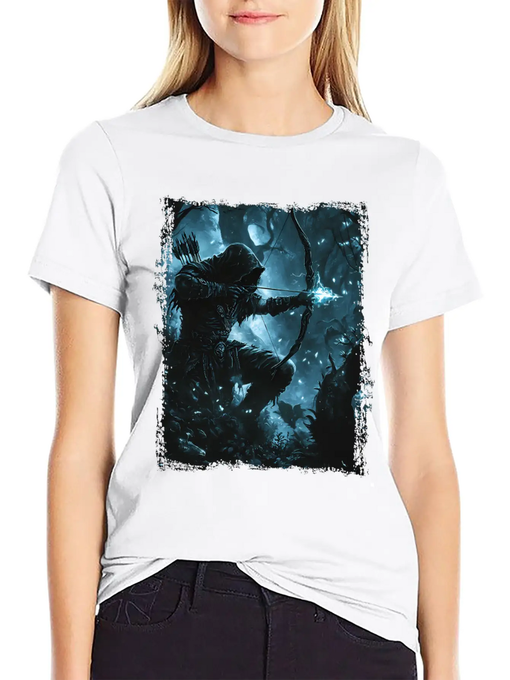 Bright Shadow Forest Archer Stylish Everyday T-Shirt – Unisex Basic Cotton Tee