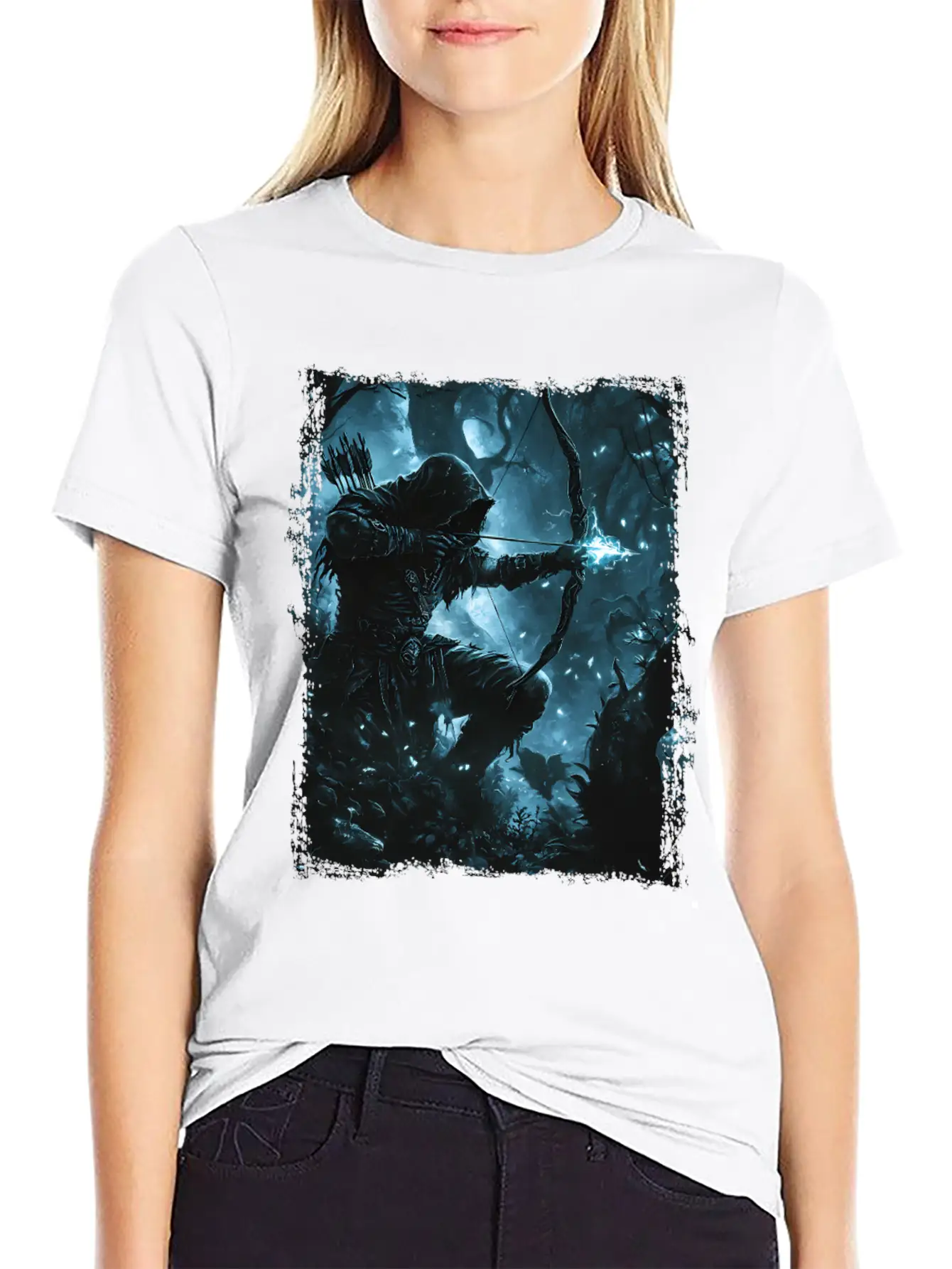 Bright Shadow Forest Archer Stylish Everyday T-Shirt – Unisex Basic Cotton Tee