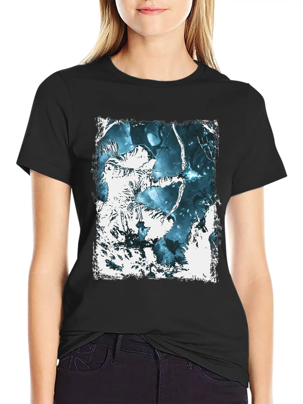 Bright Shadow Forest Archer Stylish Everyday T-Shirt – Unisex Basic Cotton Tee