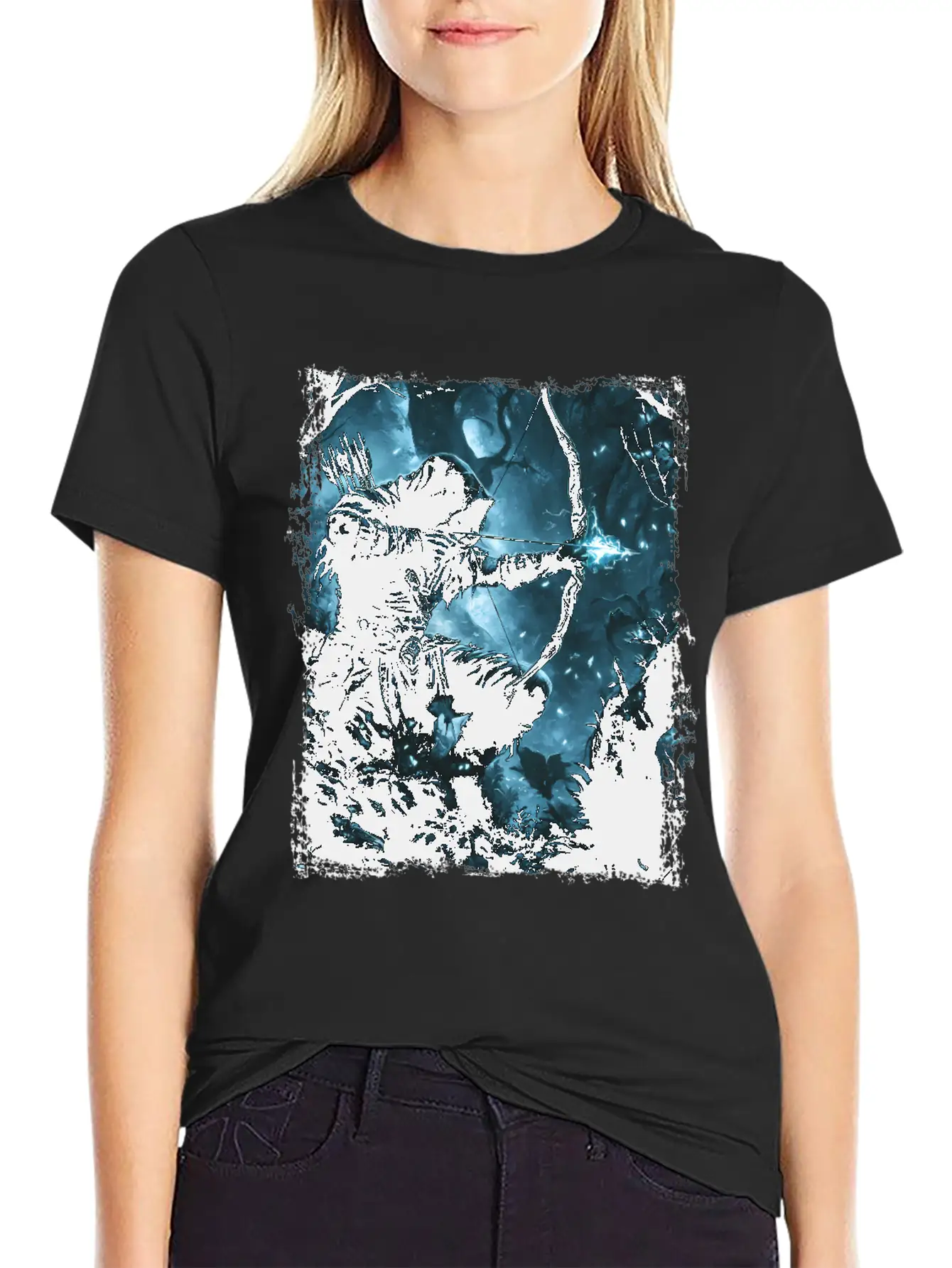 Bright Shadow Forest Archer Stylish Everyday T-Shirt – Unisex Basic Cotton Tee