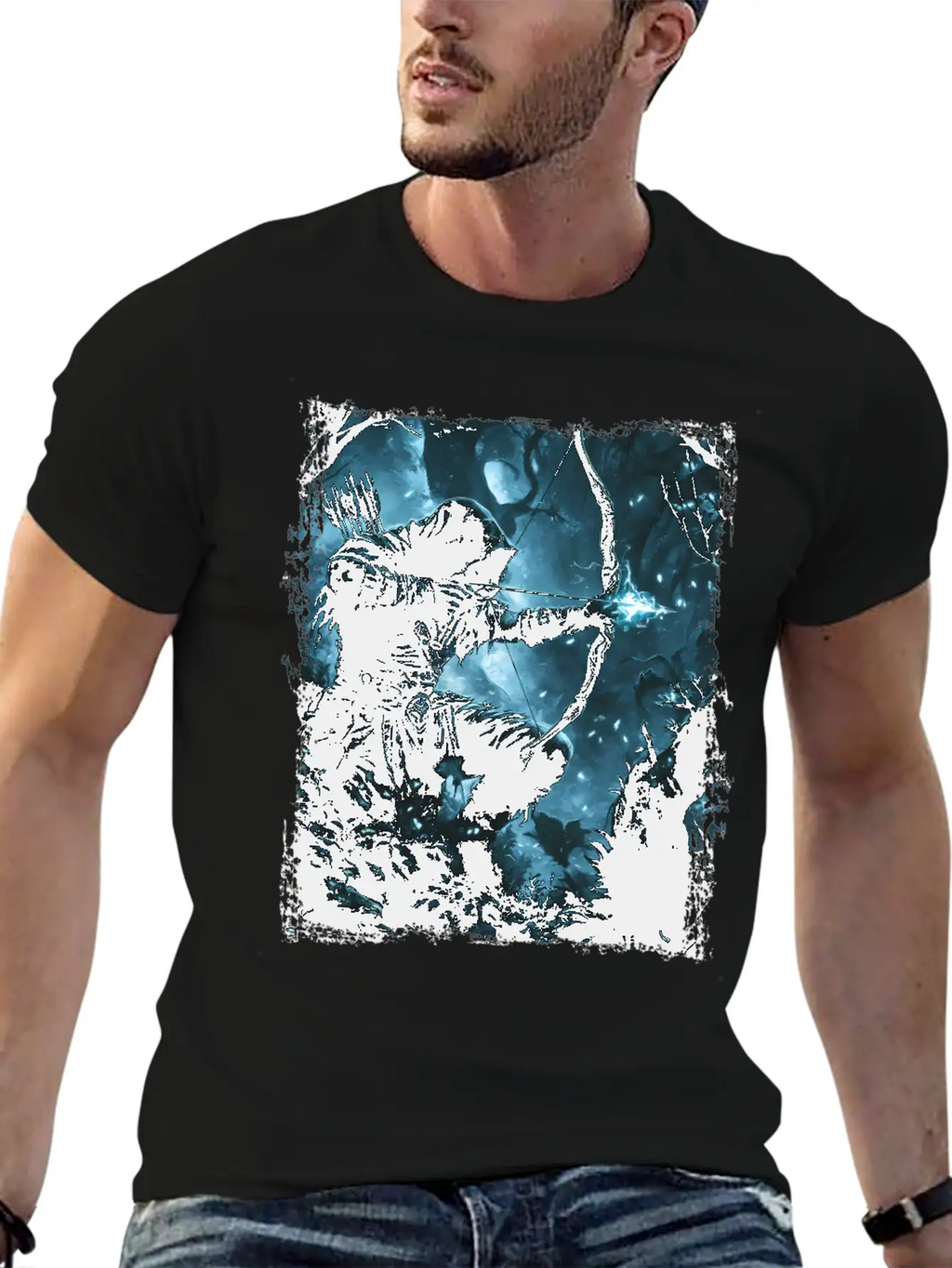 Bright Shadow Forest Archer Stylish Everyday T-Shirt – Unisex Basic Cotton Tee