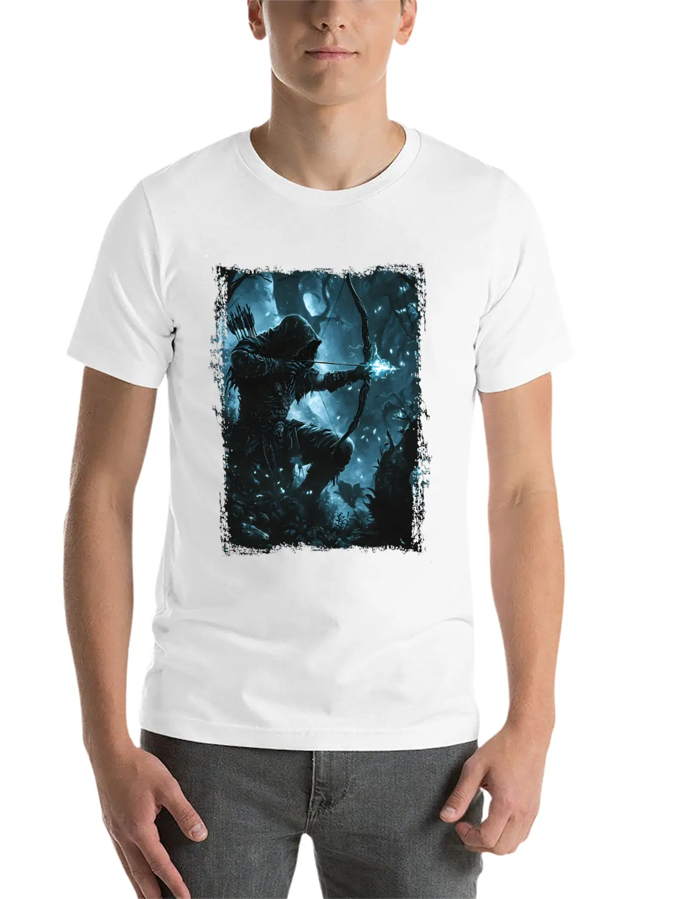 Bright Shadow Forest Archer Stylish Everyday T-Shirt – Unisex Basic Cotton Tee