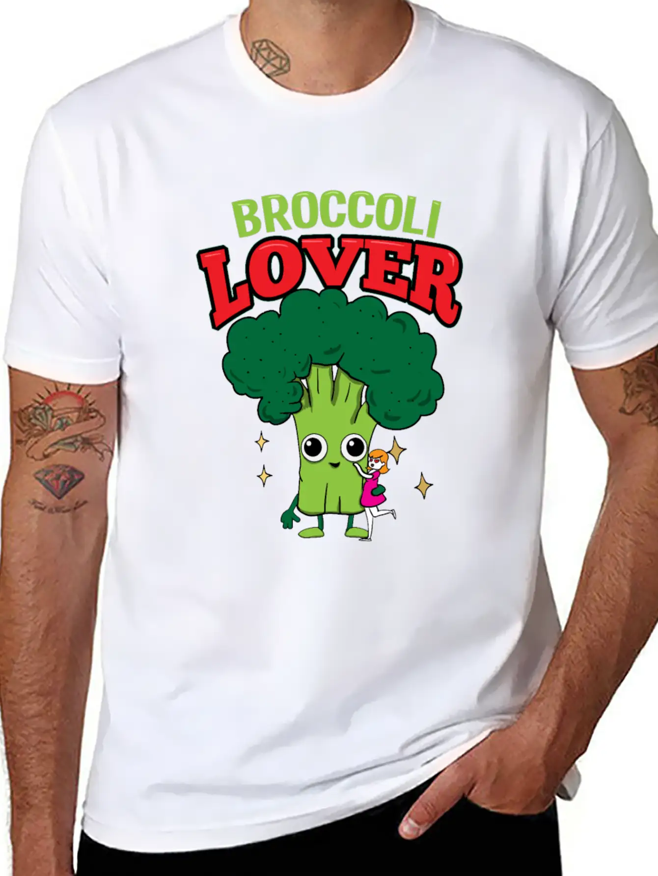 Broccoli Healthy Vegetarian Vegan School Gift Classic Cotton Tee – Unisex Comfort For Any Season