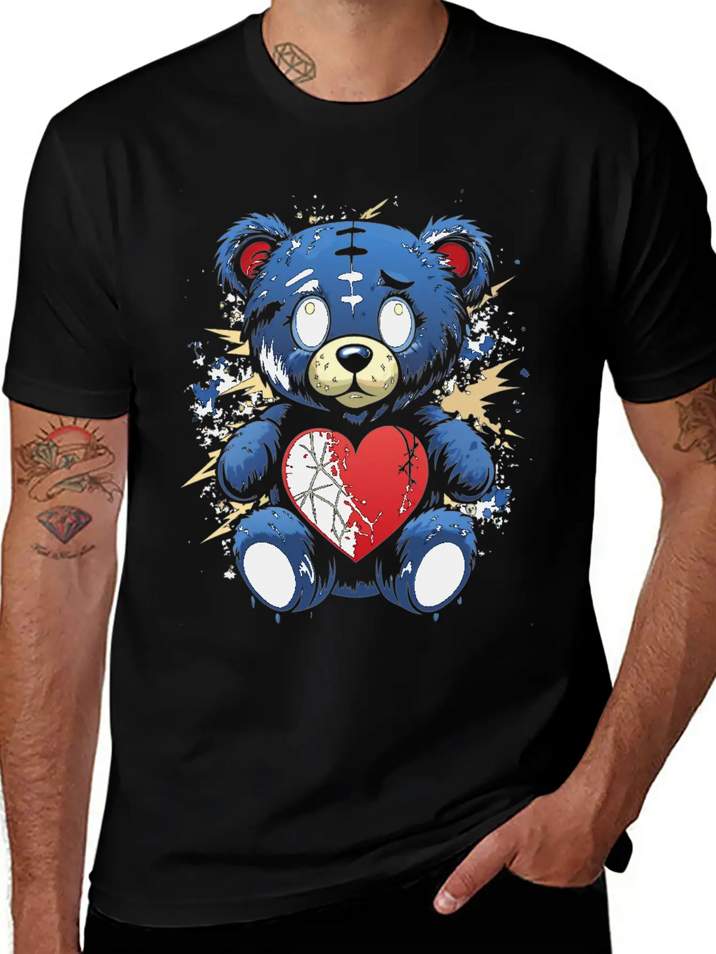 BROKEN HEART BEAR Classic Cotton Tee – Unisex Comfort For Any Season