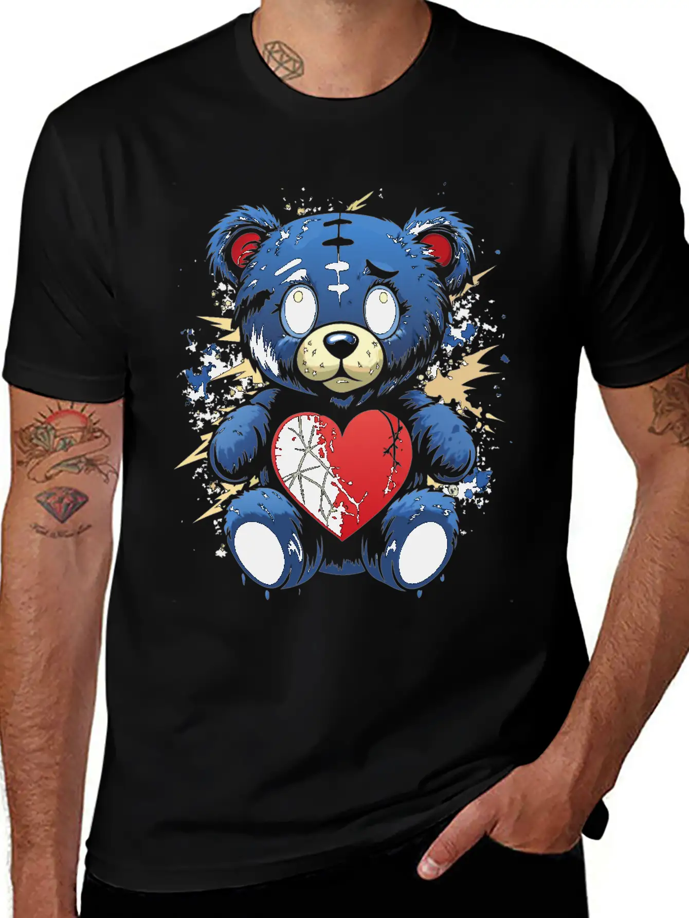 BROKEN HEART BEAR Classic Cotton Tee – Unisex Comfort For Any Season
