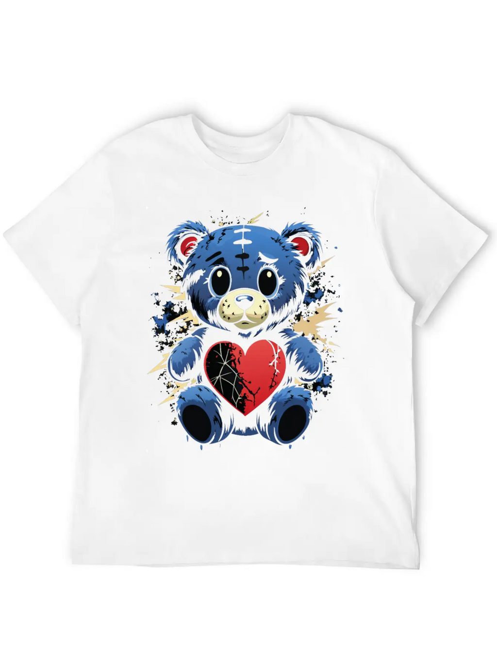 BROKEN HEART BEAR Classic Cotton Tee – Unisex Comfort For Any Season