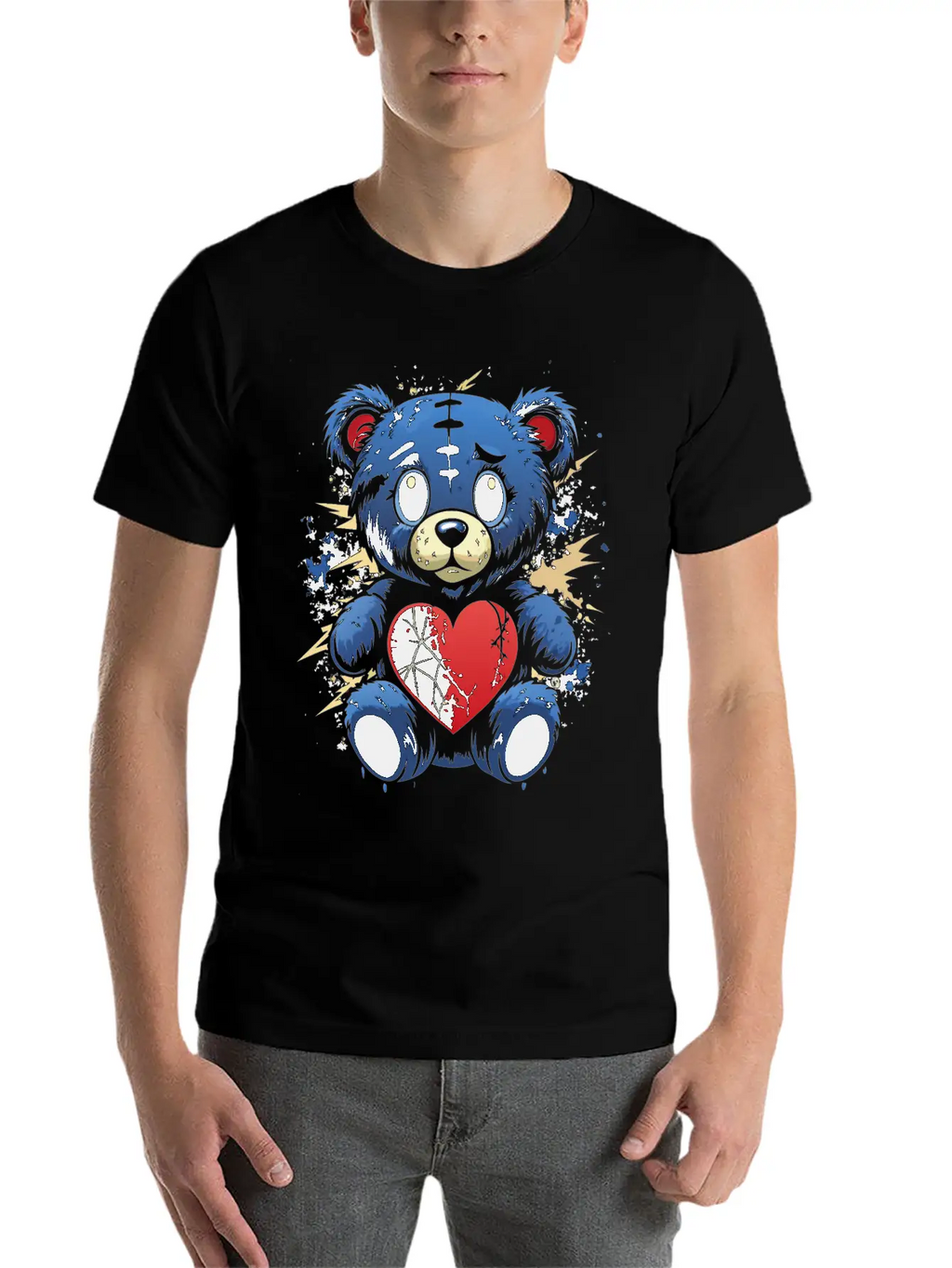 BROKEN HEART BEAR Classic Cotton Tee – Unisex Comfort For Any Season