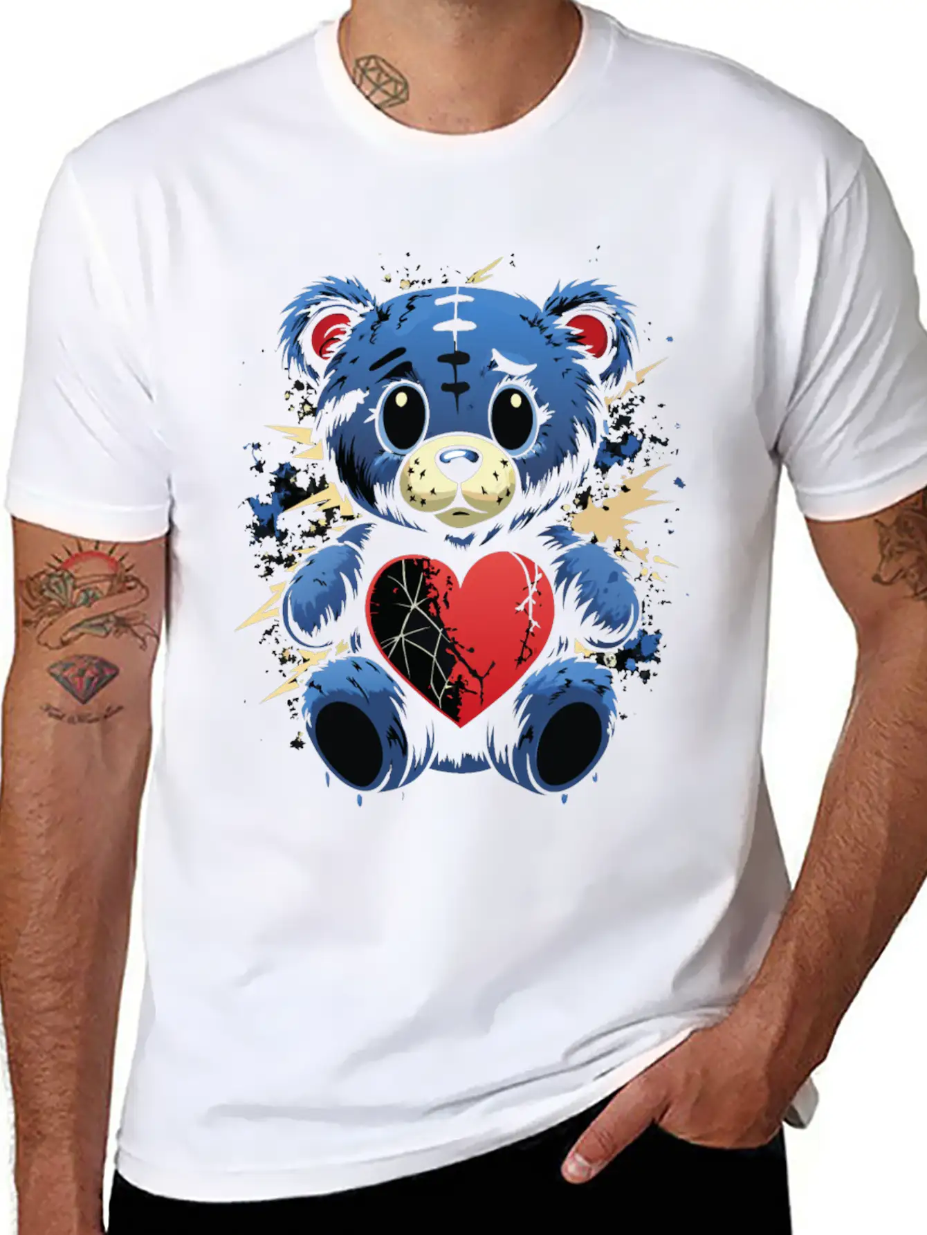 BROKEN HEART BEAR Classic Cotton Tee – Unisex Comfort For Any Season