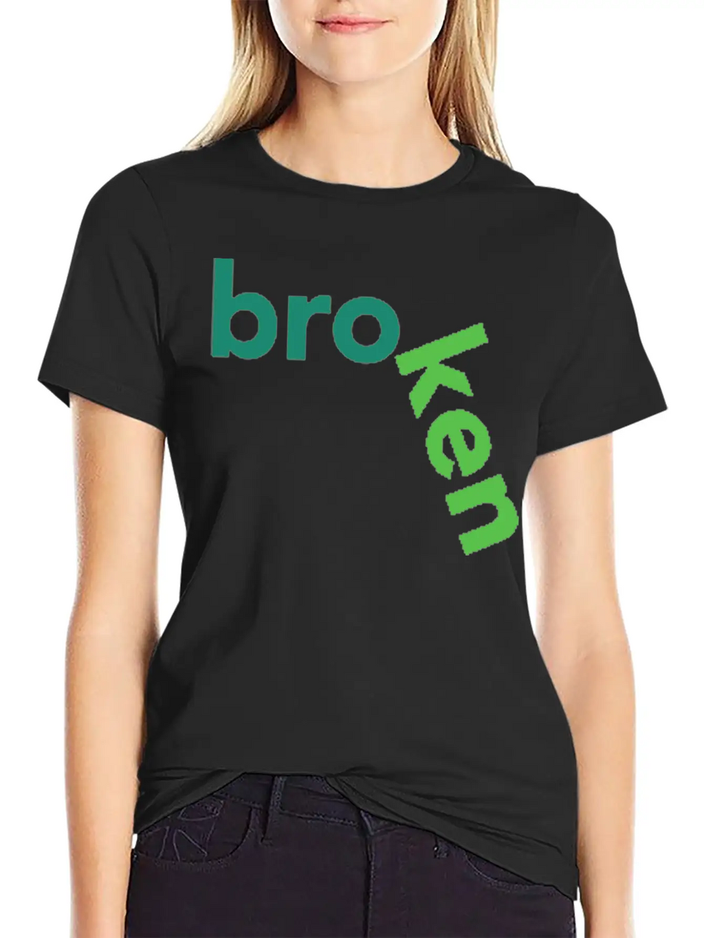 Broken Title Of Creativity Text Quotes Breathable Graphic T-Shirt – Perfect For Casual Days