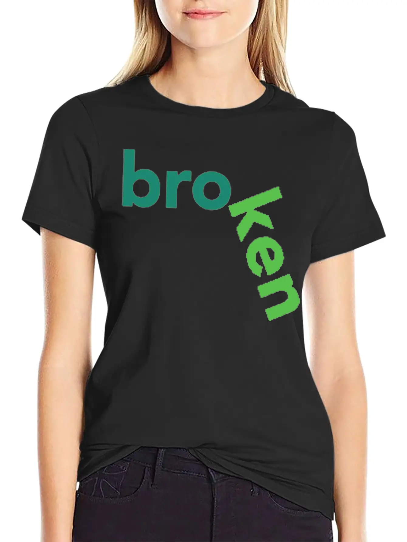 Broken Title Of Creativity Text Quotes Breathable Graphic T-Shirt – Perfect For Casual Days