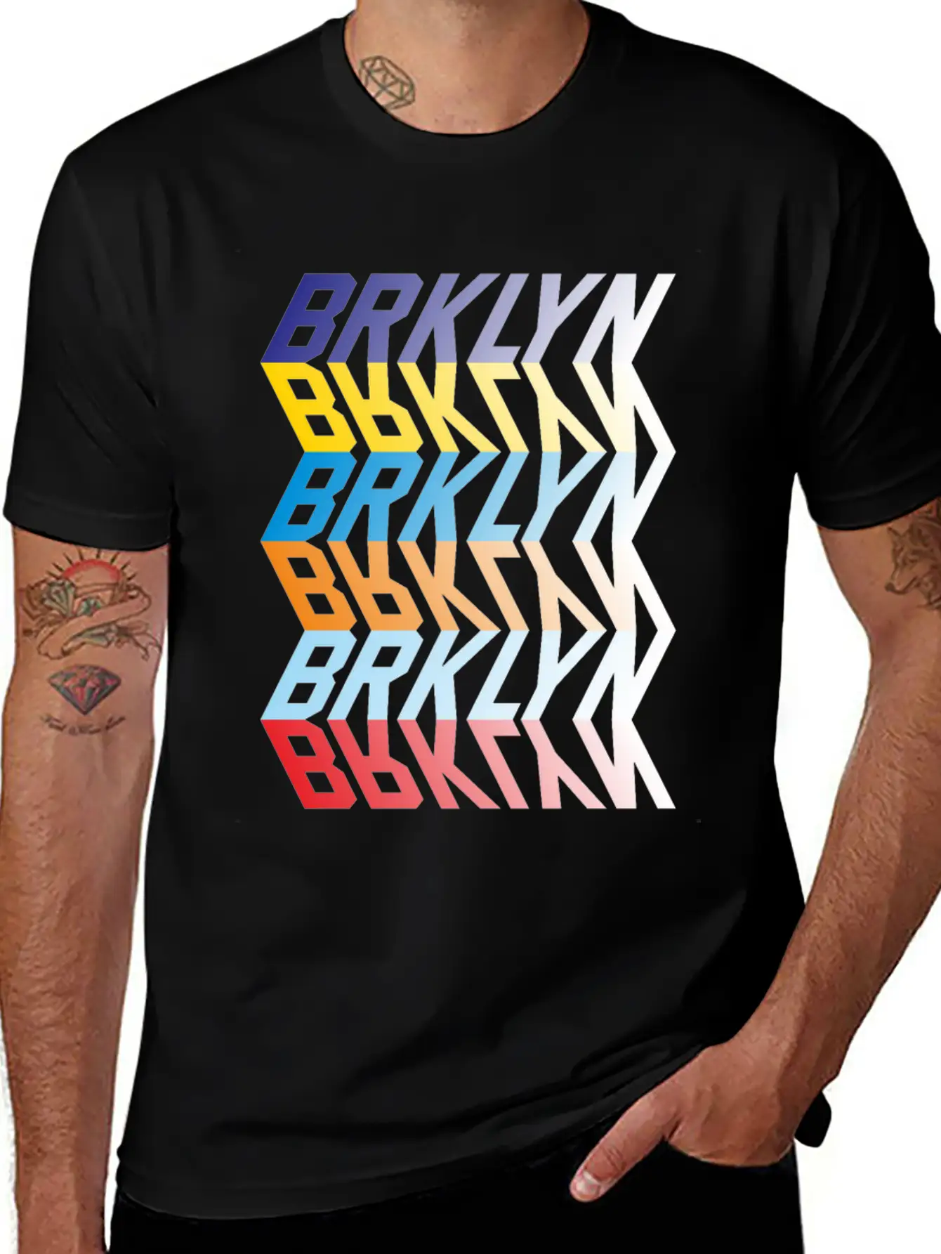Brooklyn Mirror Typography Relaxed Everyday Tee – Lightweight And Durable Cotton