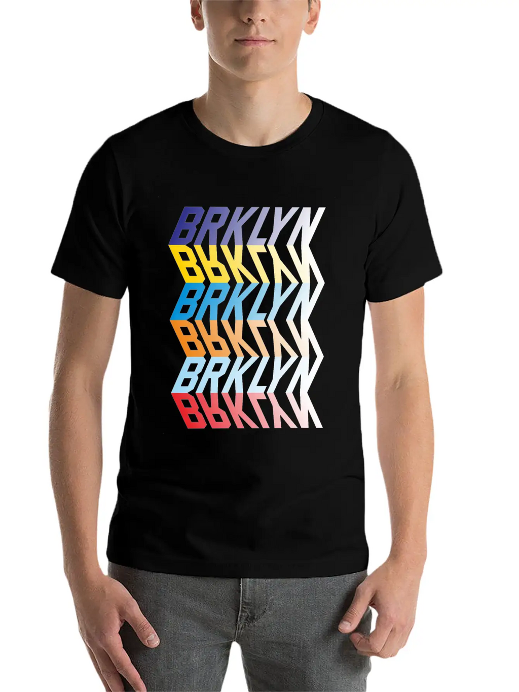 Brooklyn Mirror Typography Relaxed Everyday Tee – Lightweight And Durable Cotton