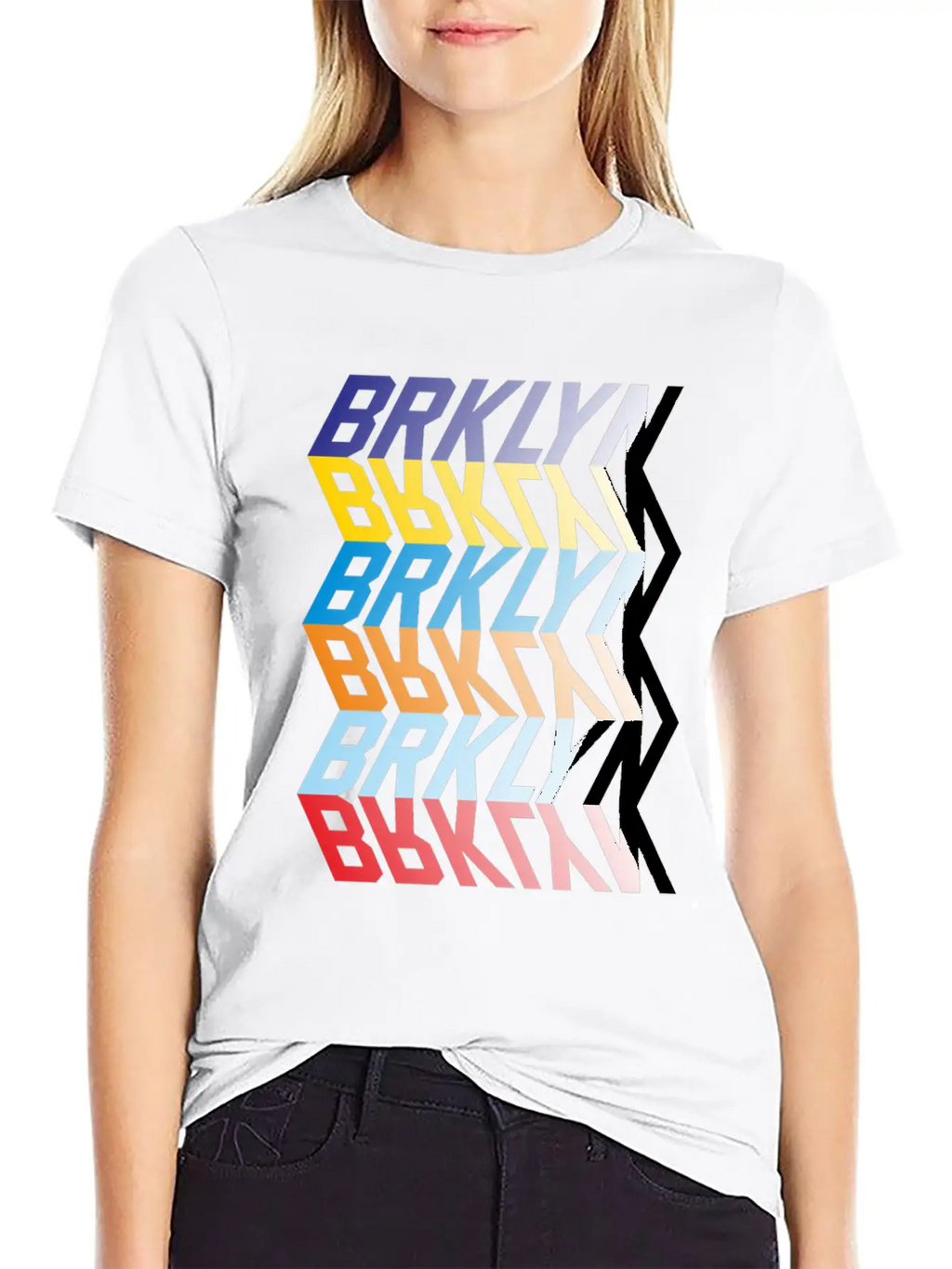 Brooklyn Mirror Typography Relaxed Everyday Tee – Lightweight And Durable Cotton