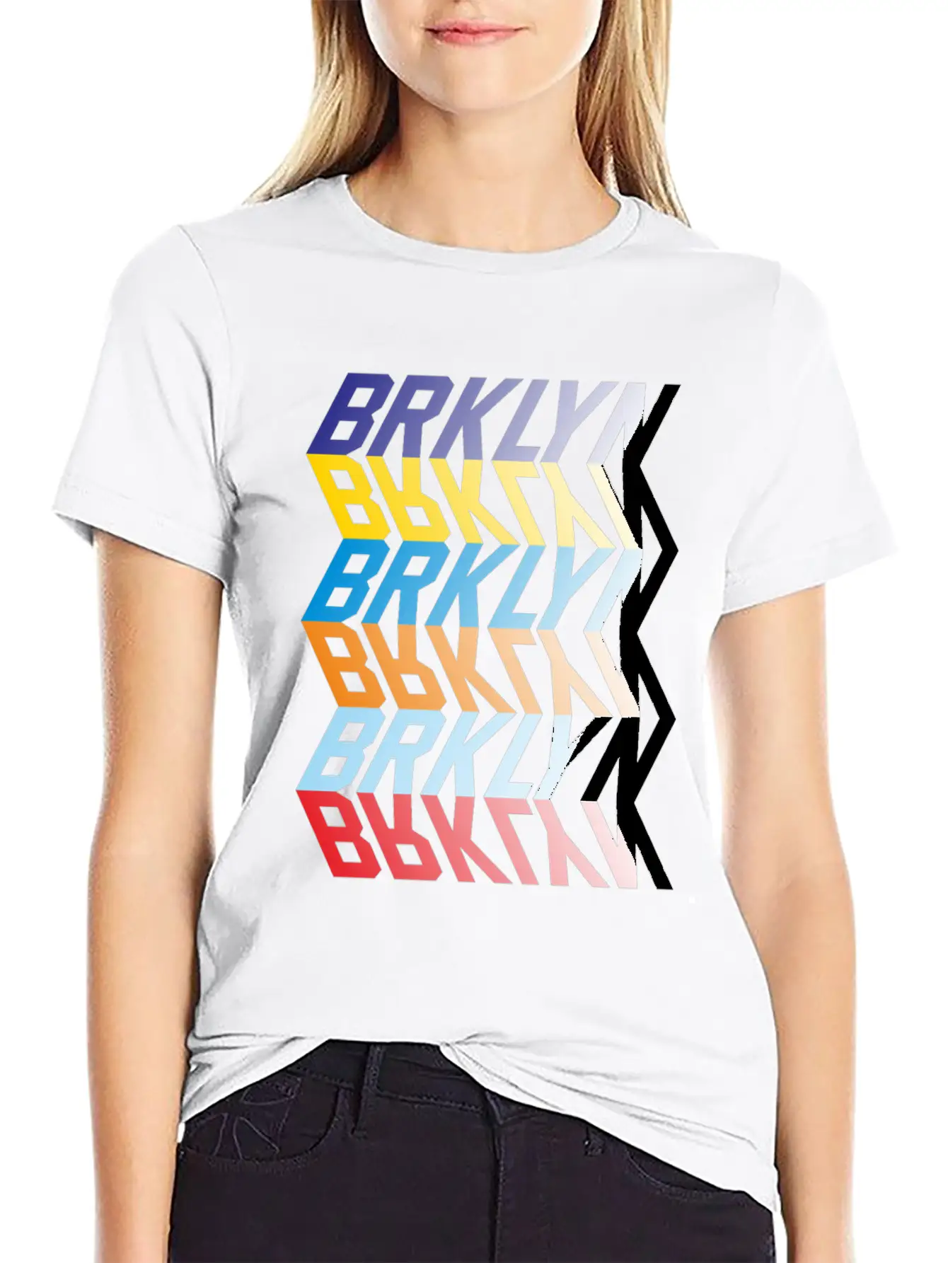 Brooklyn Mirror Typography Relaxed Everyday Tee – Lightweight And Durable Cotton