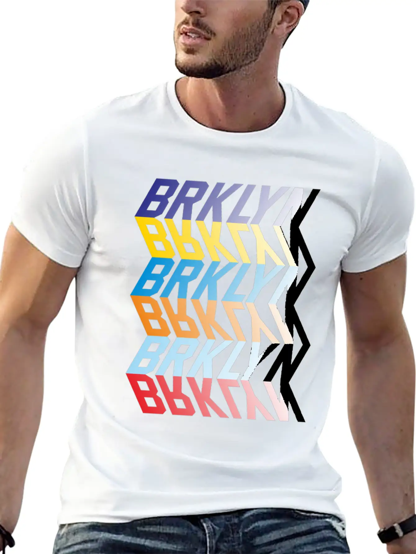 Brooklyn Mirror Typography Relaxed Everyday Tee – Lightweight And Durable Cotton