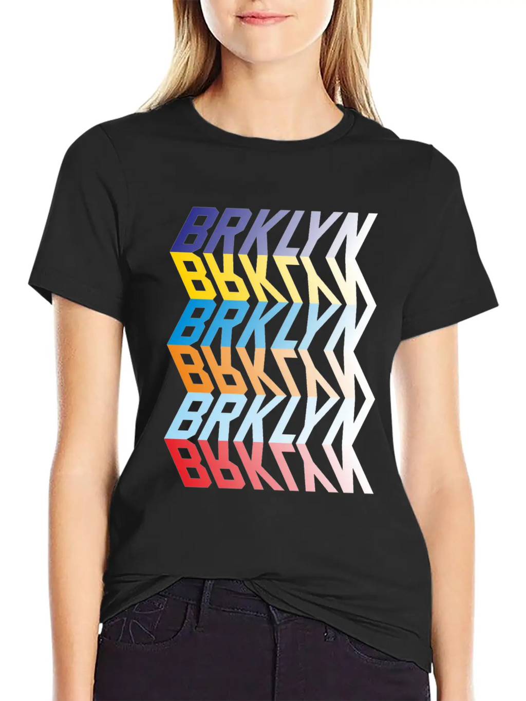 Brooklyn Mirror Typography Relaxed Everyday Tee – Lightweight And Durable Cotton
