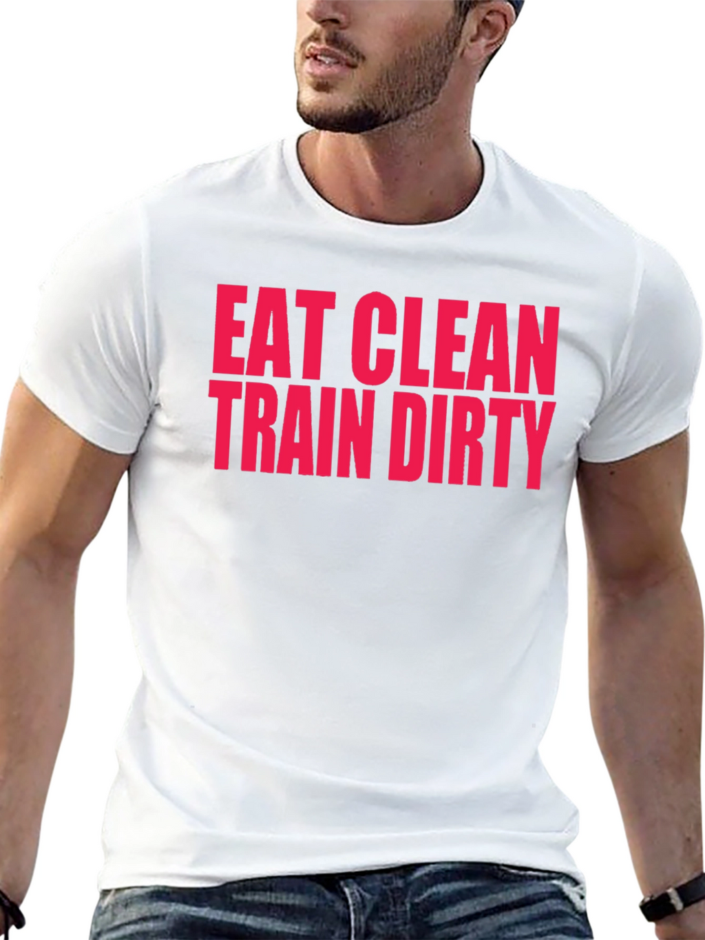 Eat Clean Train Dirty Black Graphic Tee