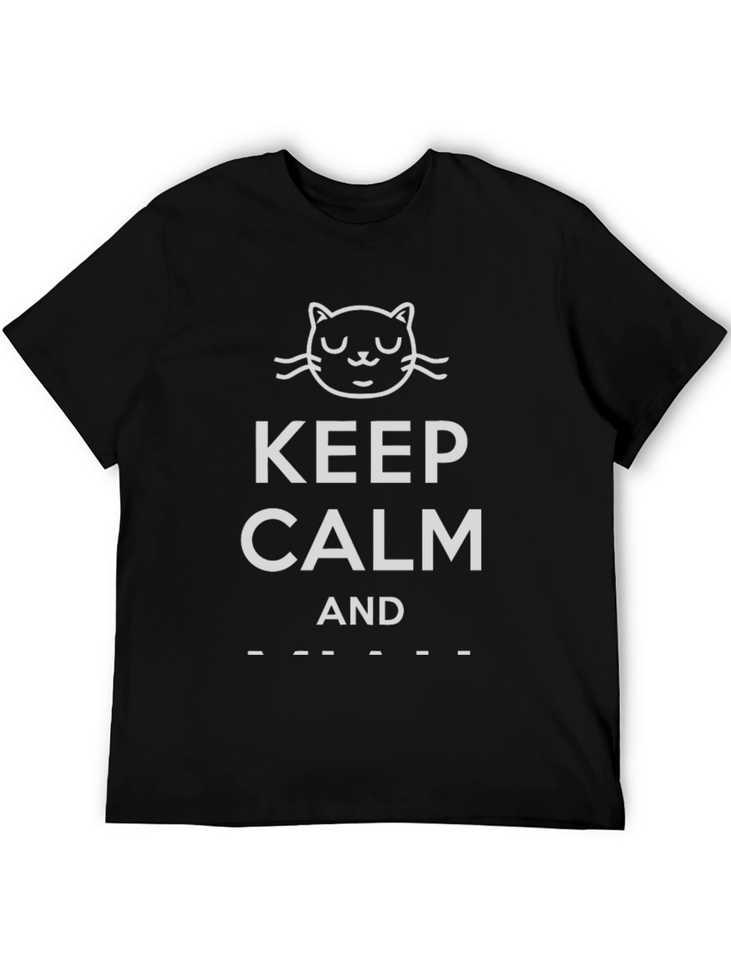 Keep Calm Cat Lover T-Shirt - Black
