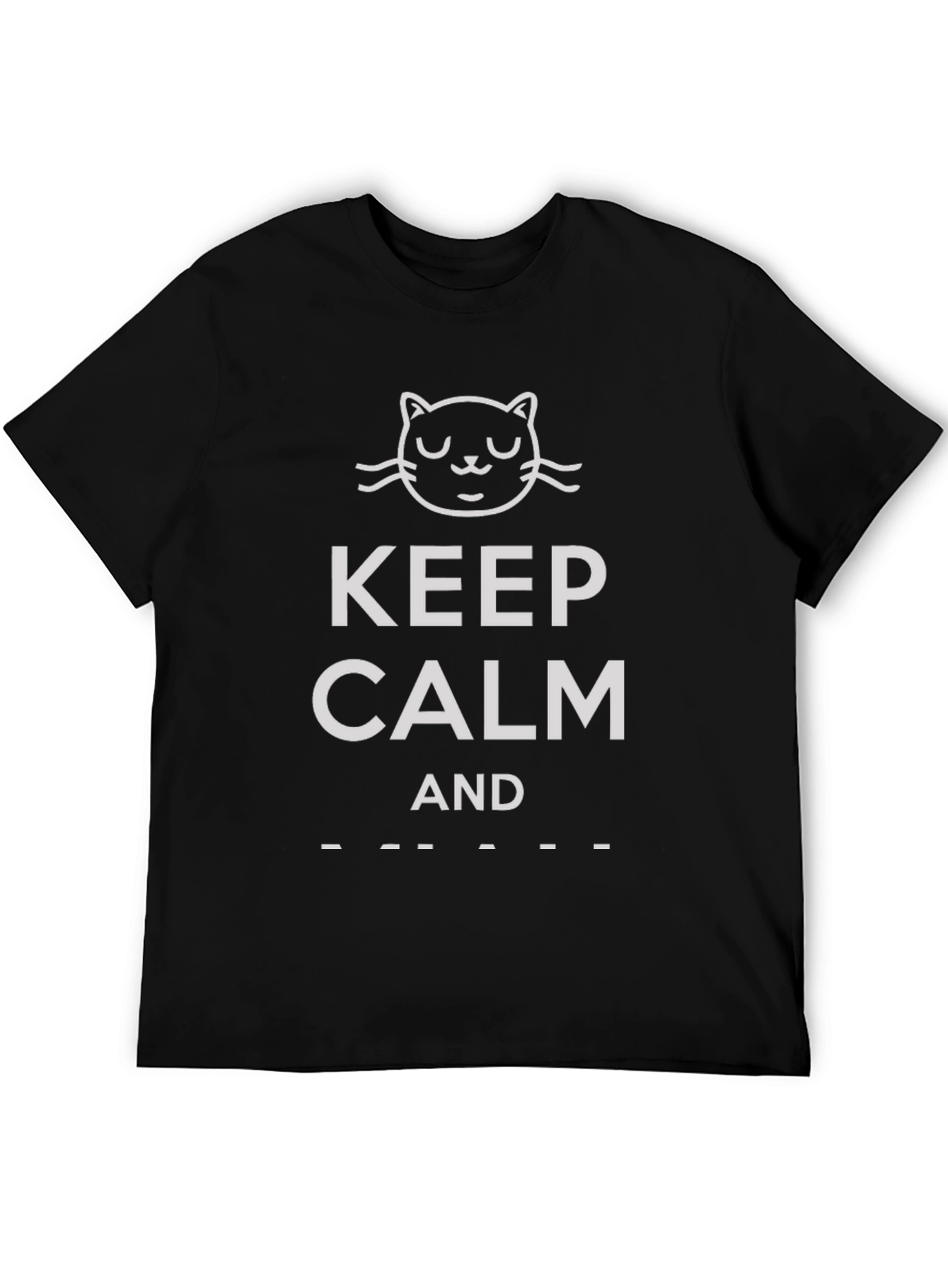 Keep Calm Cat Lover T-Shirt - Black