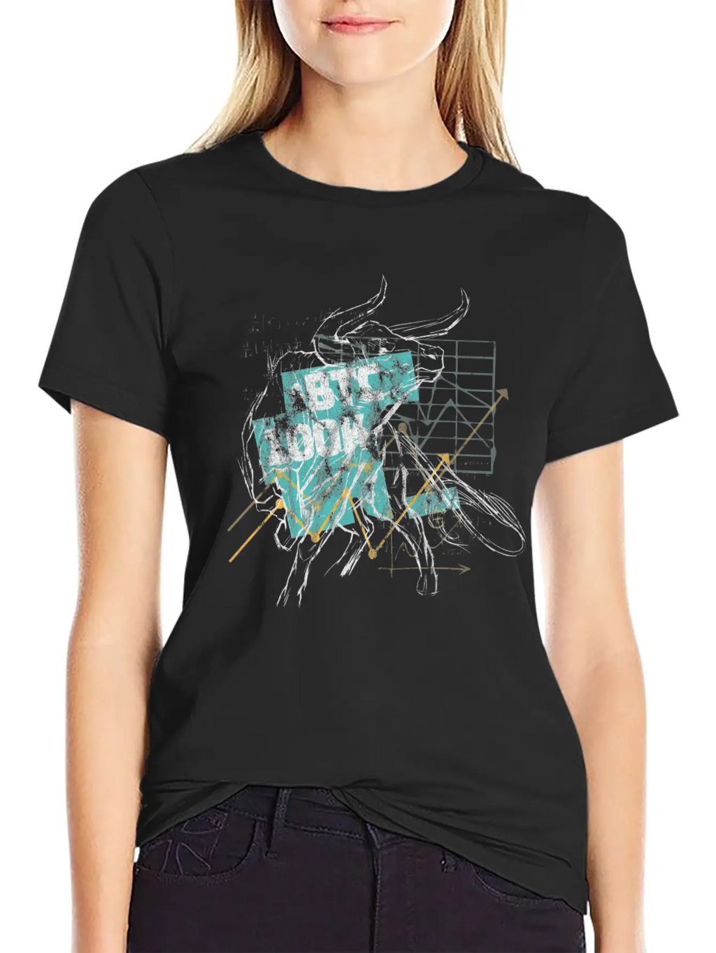 BTC 100k Bitcoin $100.000 Cryptos Currency Basic Graphic T-Shirt – Daily Comfort In Soft Cotton