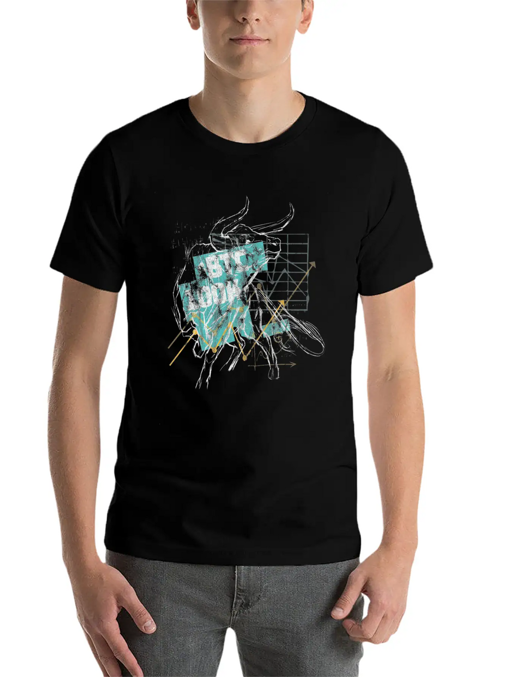 BTC 100k Bitcoin $100.000 Cryptos Currency Basic Graphic T-Shirt – Daily Comfort In Soft Cotton