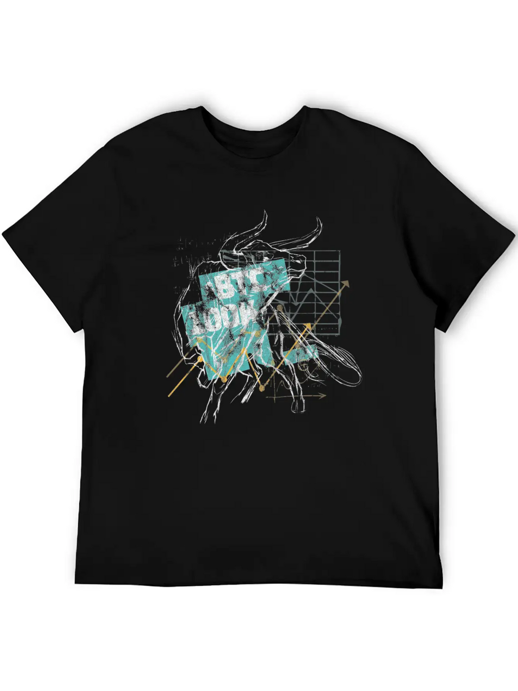 BTC 100k Bitcoin $100.000 Cryptos Currency Basic Graphic T-Shirt – Daily Comfort In Soft Cotton