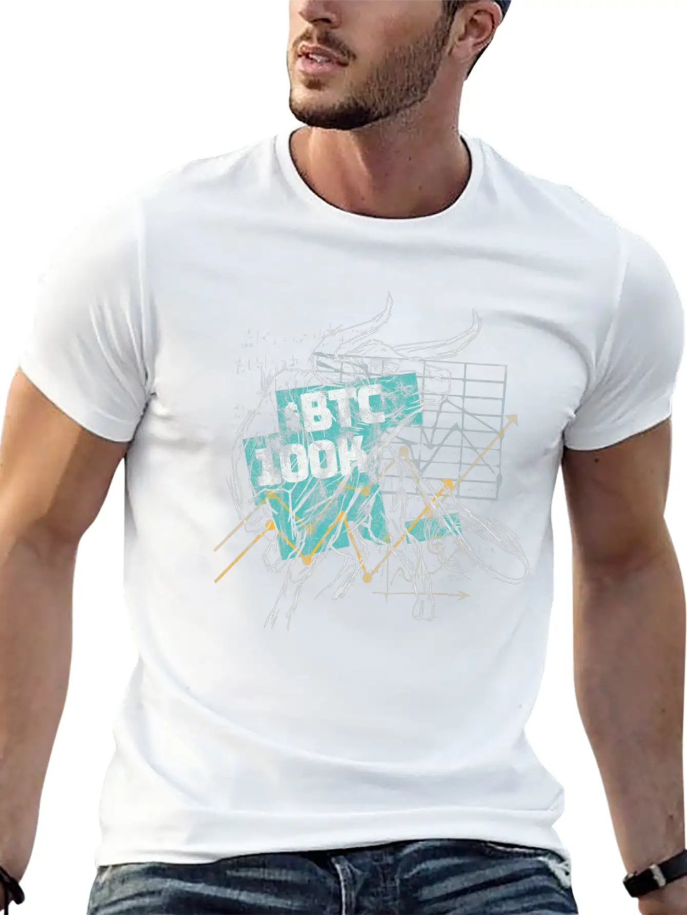 BTC 100k Bitcoin $100.000 Cryptos Currency Basic Graphic T-Shirt – Daily Comfort In Soft Cotton