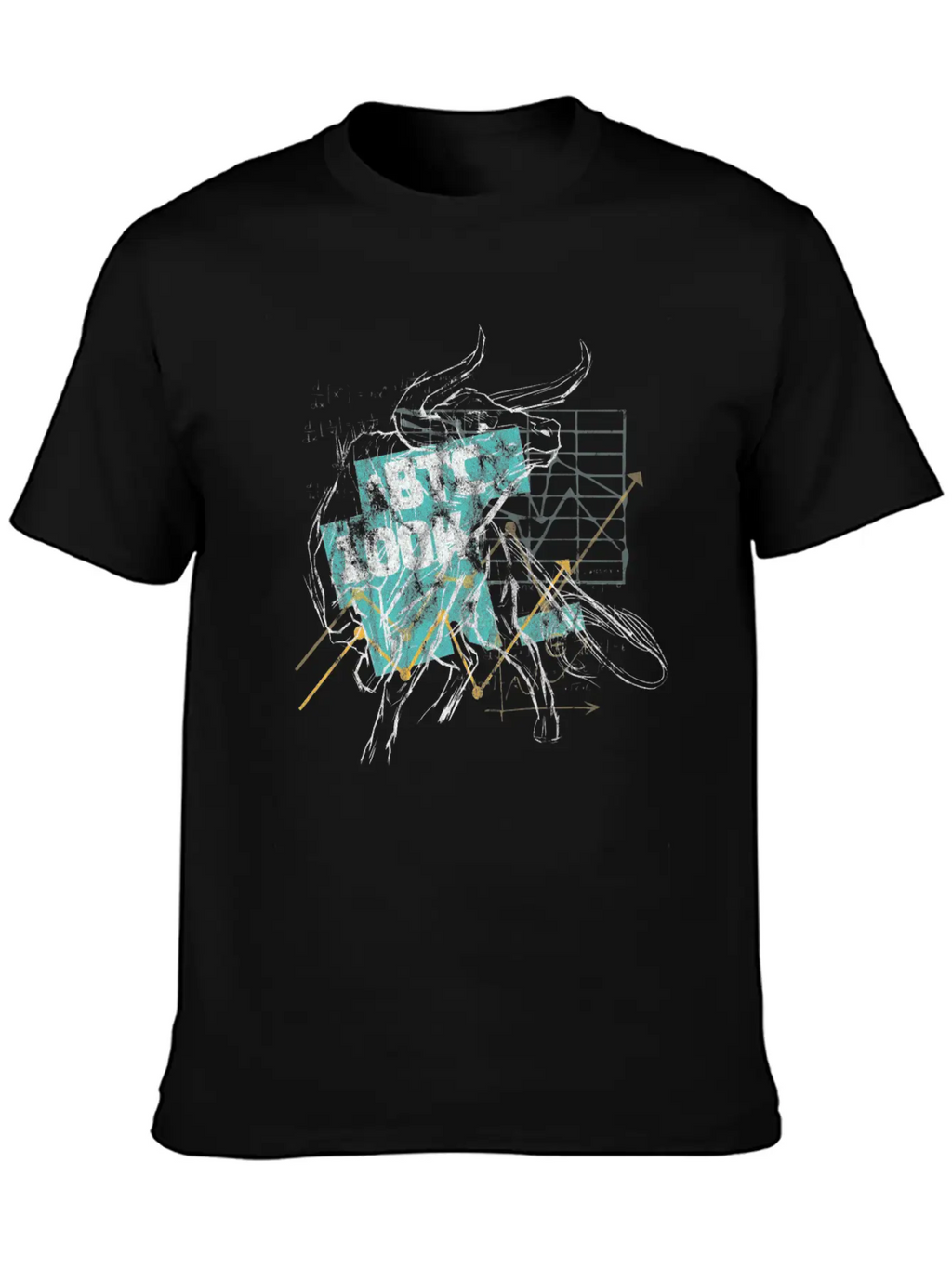 BTC 100k Bitcoin $100.000 Cryptos Currency Basic Graphic T-Shirt – Daily Comfort In Soft Cotton
