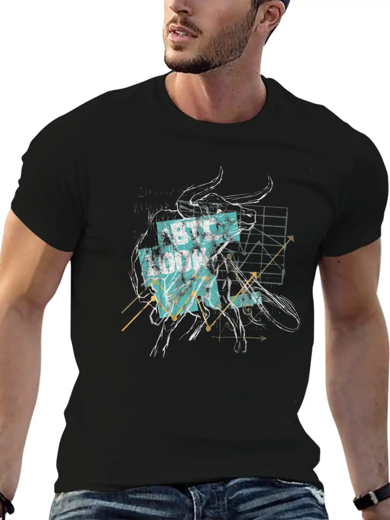 BTC 100k Bitcoin $100.000 Cryptos Currency Basic Graphic T-Shirt – Daily Comfort In Soft Cotton