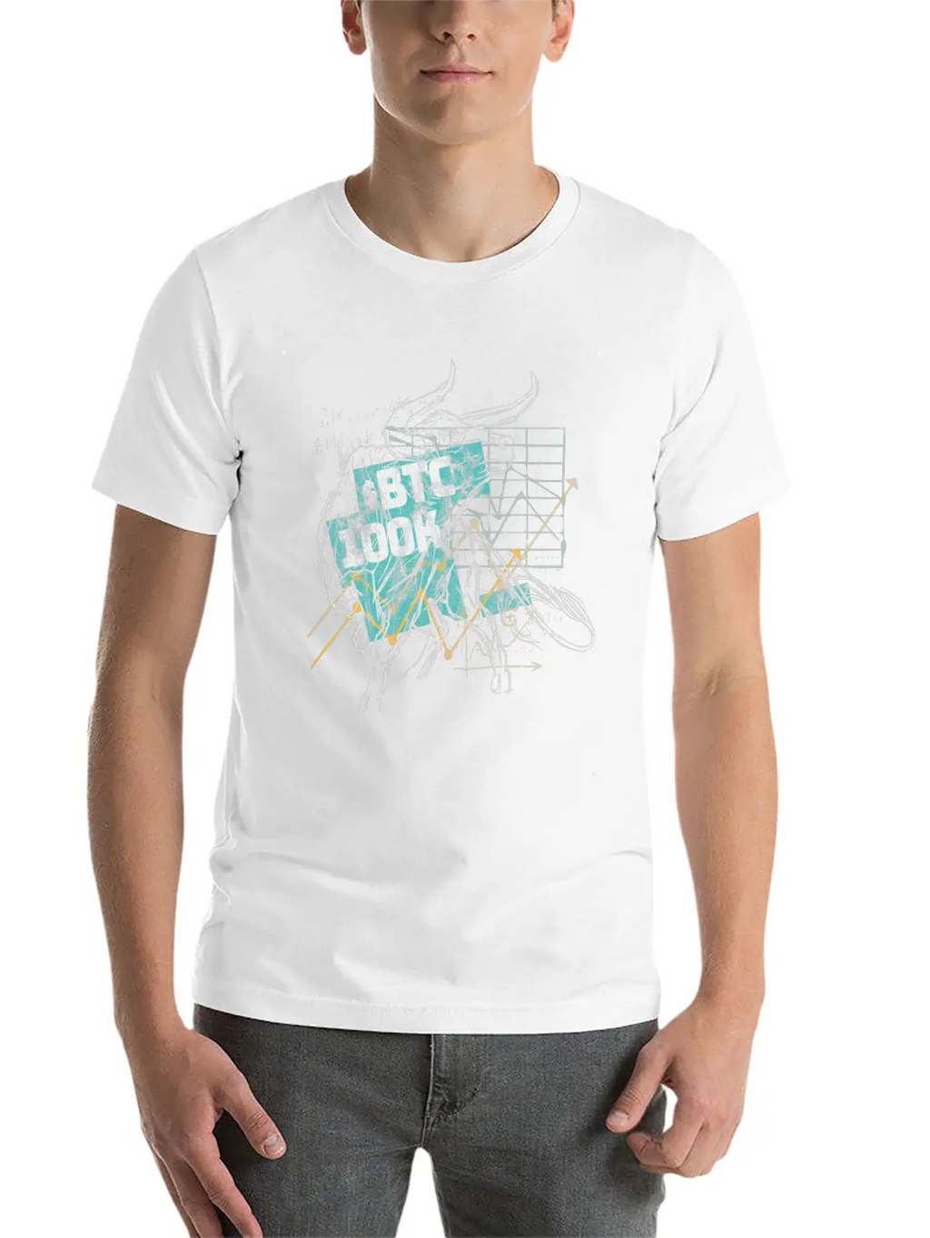 BTC 100k Bitcoin $100.000 Cryptos Currency Basic Graphic T-Shirt – Daily Comfort In Soft Cotton