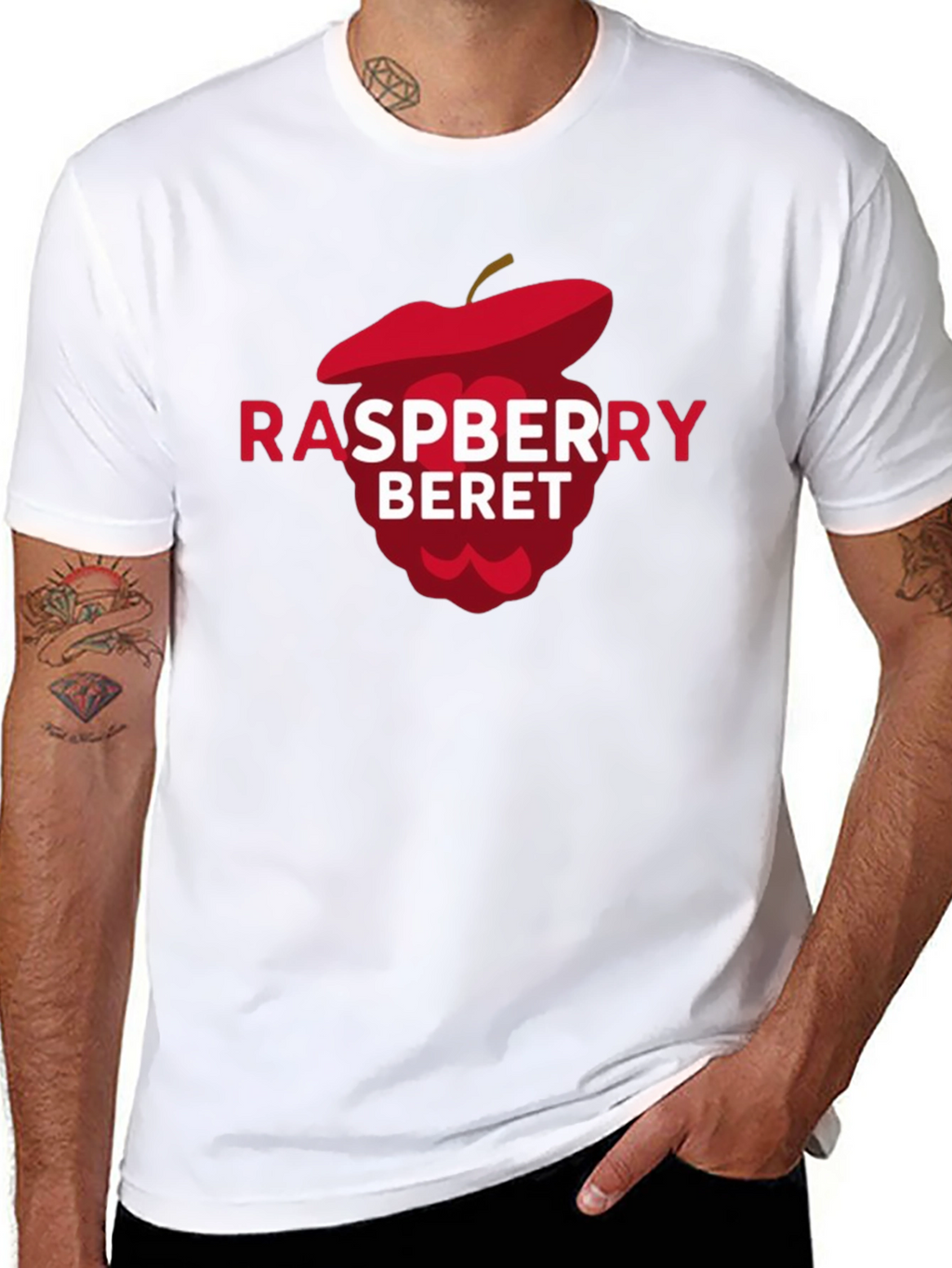 Raspberry Beret T-Shirt - Fun Graphic Tee
