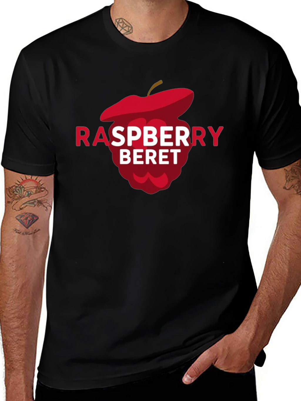 Raspberry Beret T-Shirt - Fun Graphic Tee