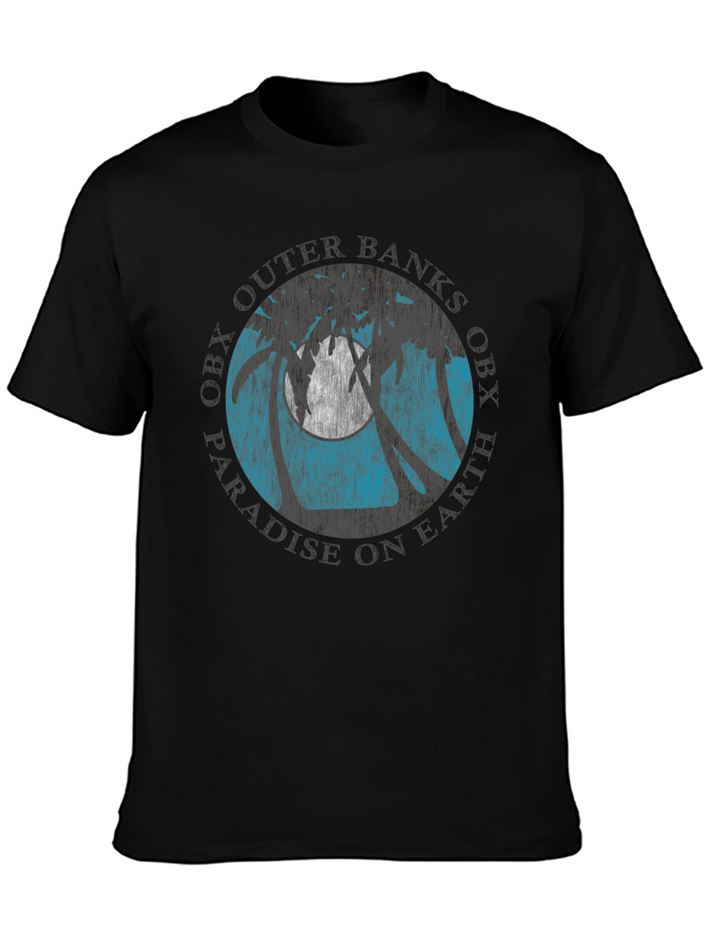 OBX Palm Moon Graphic Tee - Black