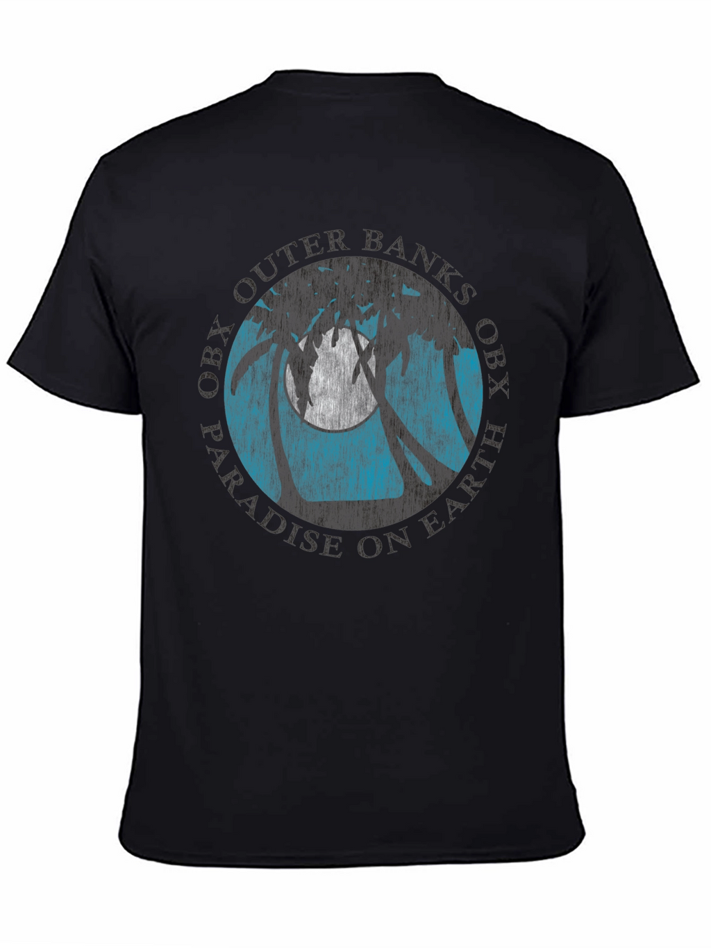 OBX Palm Moon Graphic Tee - Black