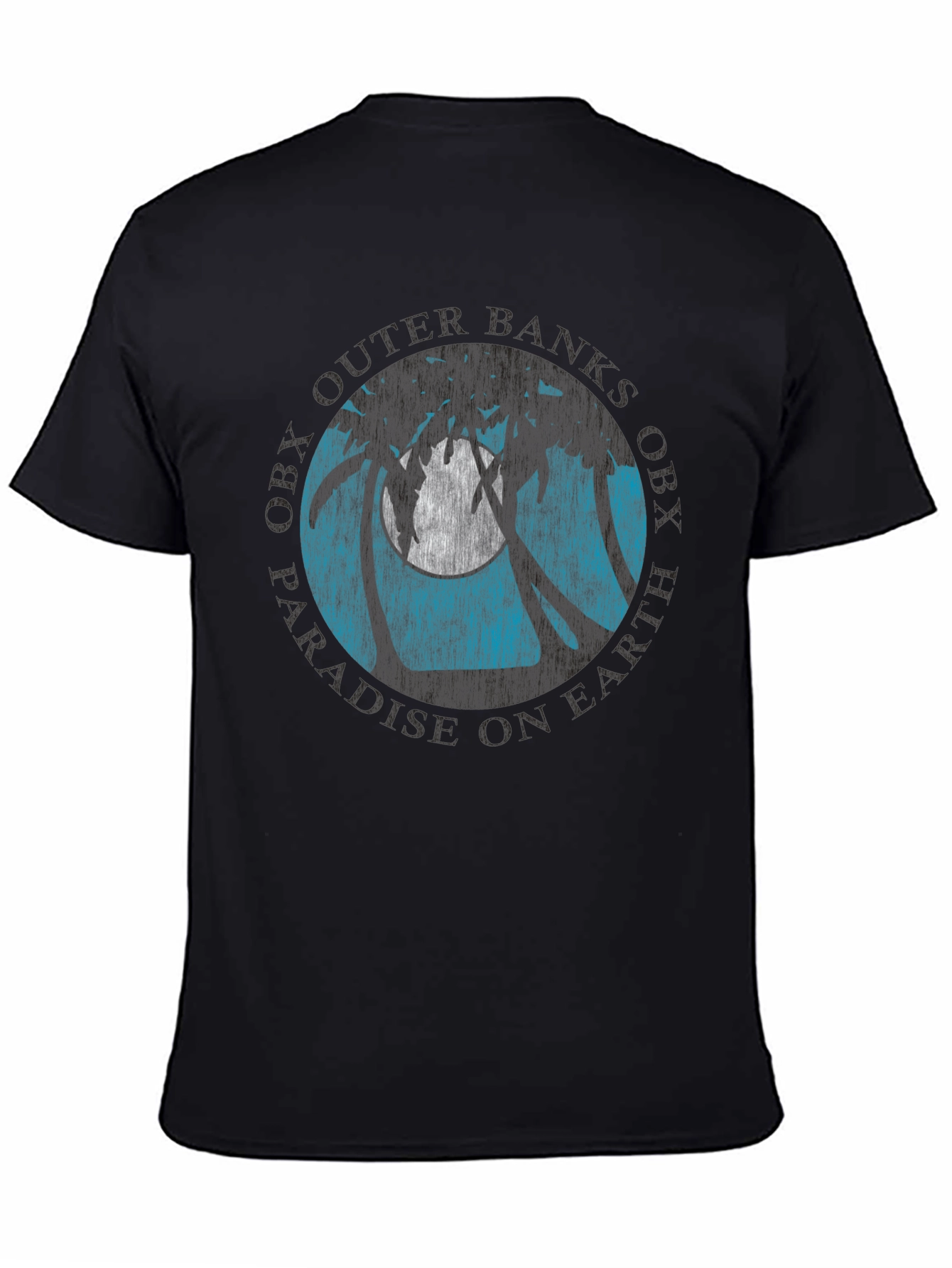 OBX Palm Moon Graphic Tee - Black