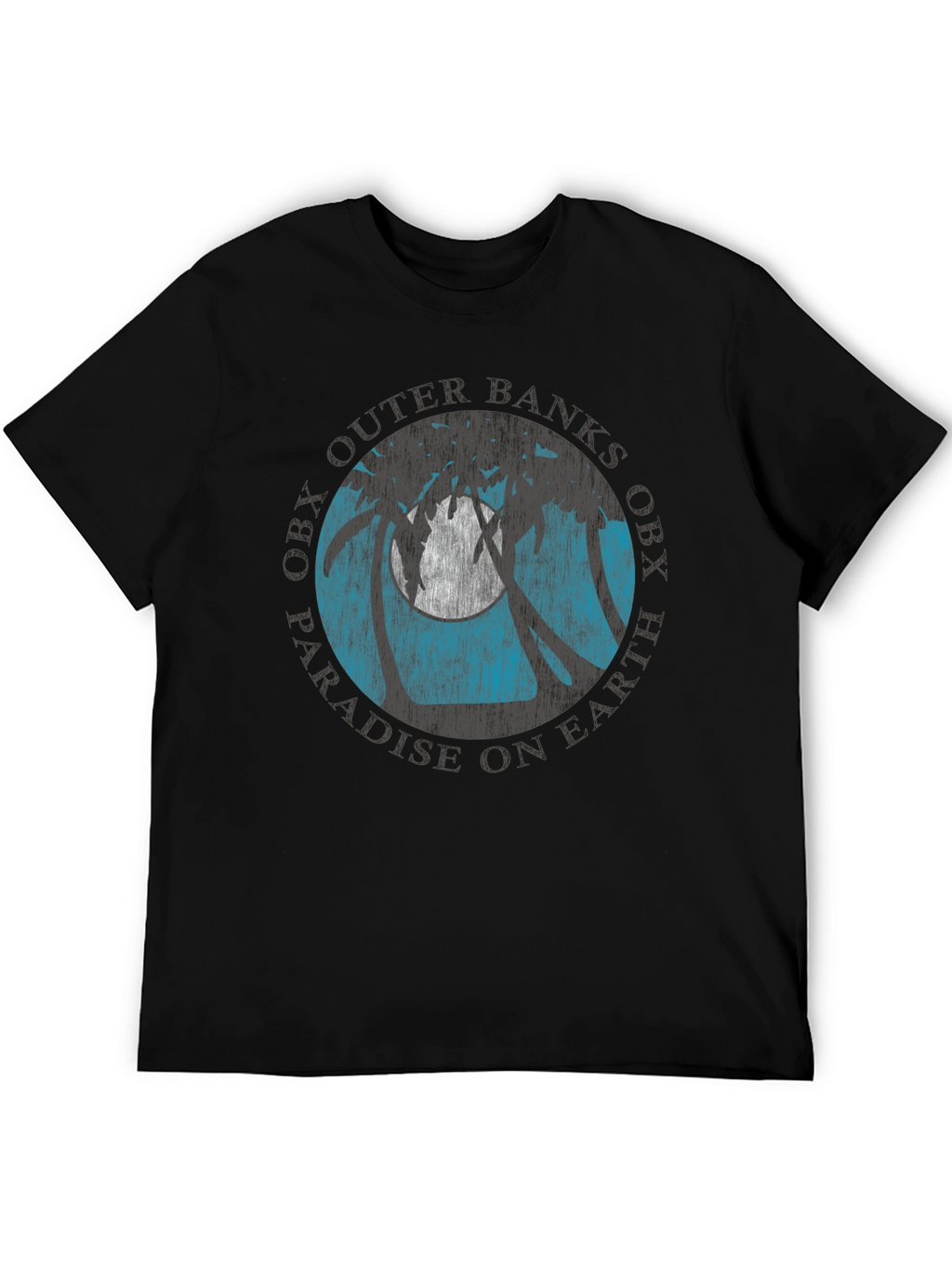 OBX Palm Moon Graphic Tee - Black