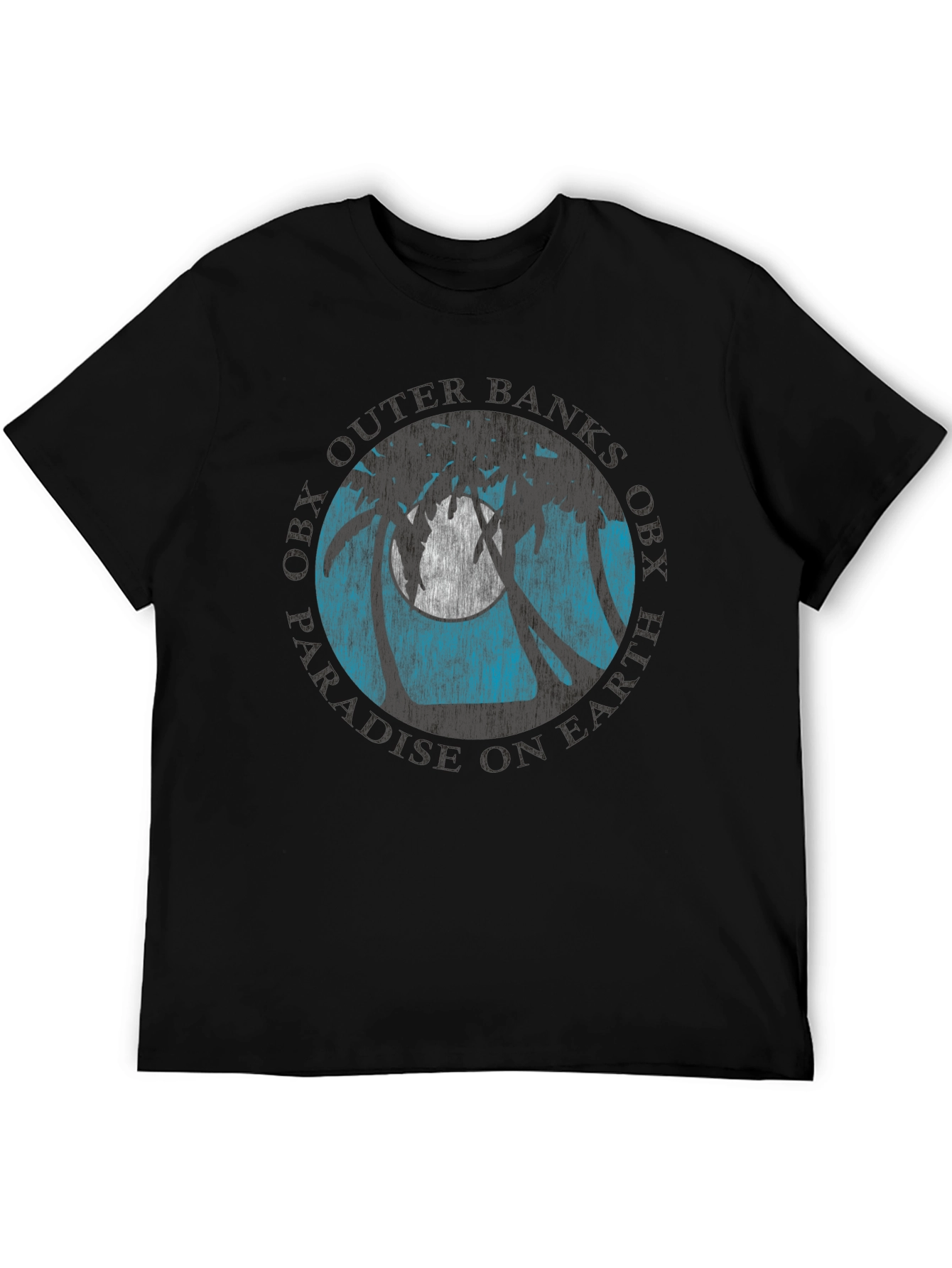 OBX Palm Moon Graphic Tee - Black