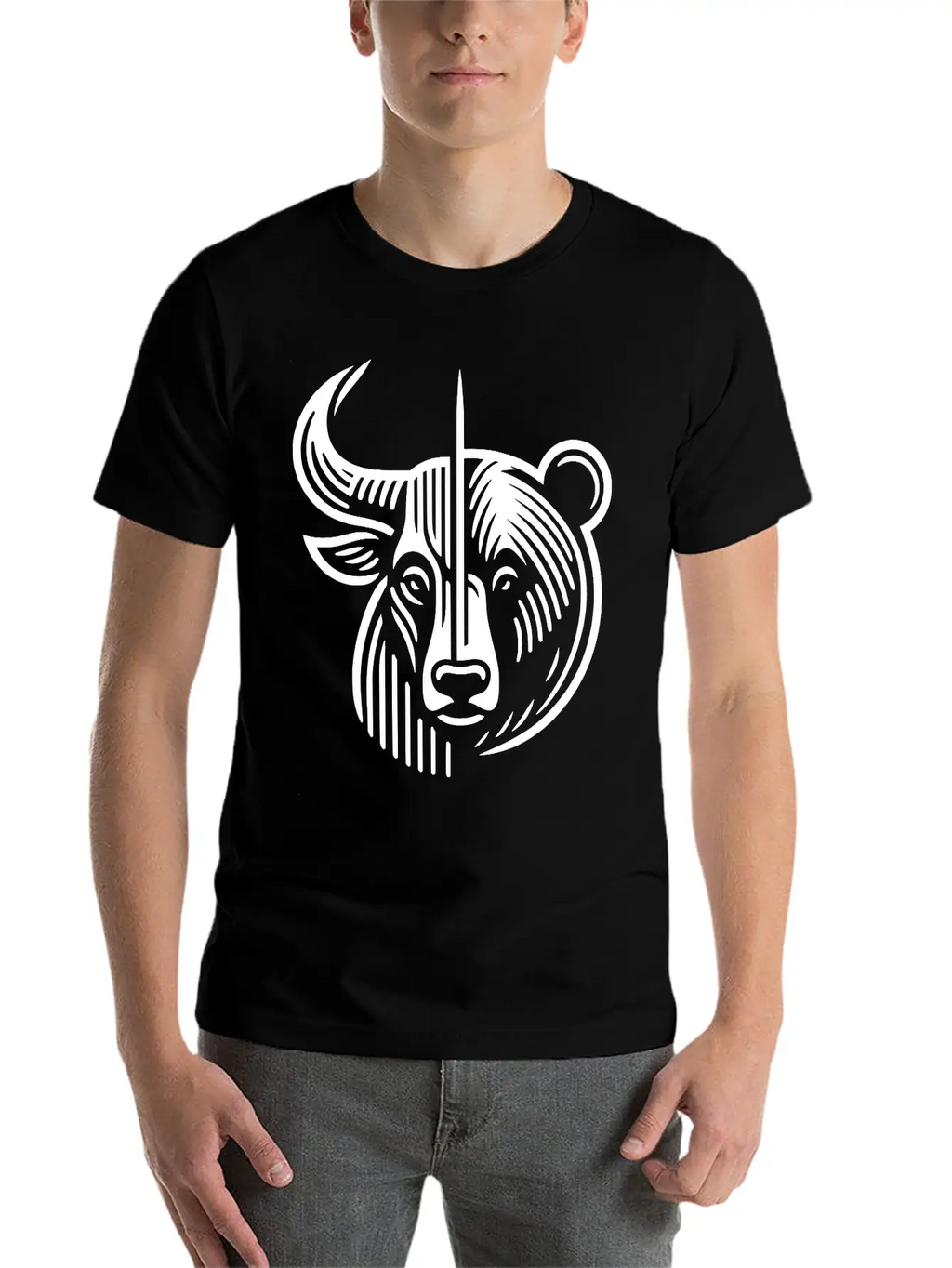 Bull And Bear Stock Market Finance Path24 Stylish Everyday T-Shirt – Unisex Basic Cotton Tee
