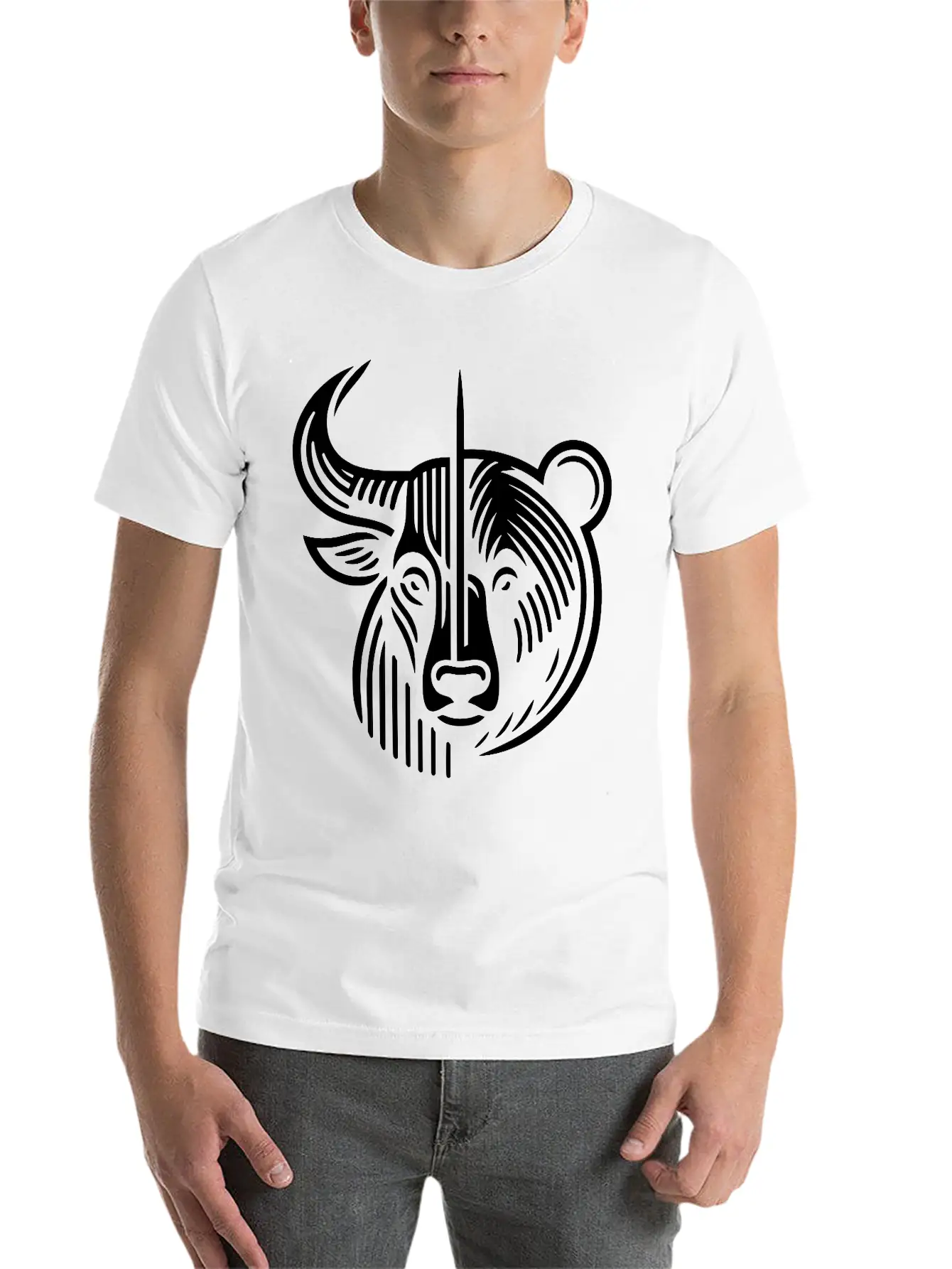 Bull And Bear Stock Market Finance Path24 Stylish Everyday T-Shirt – Unisex Basic Cotton Tee