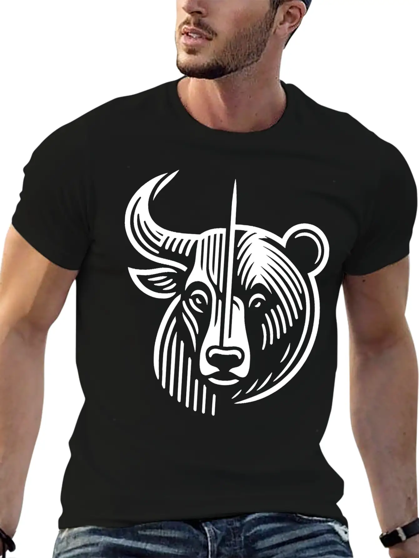 Bull And Bear Stock Market Finance Path24 Stylish Everyday T-Shirt – Unisex Basic Cotton Tee
